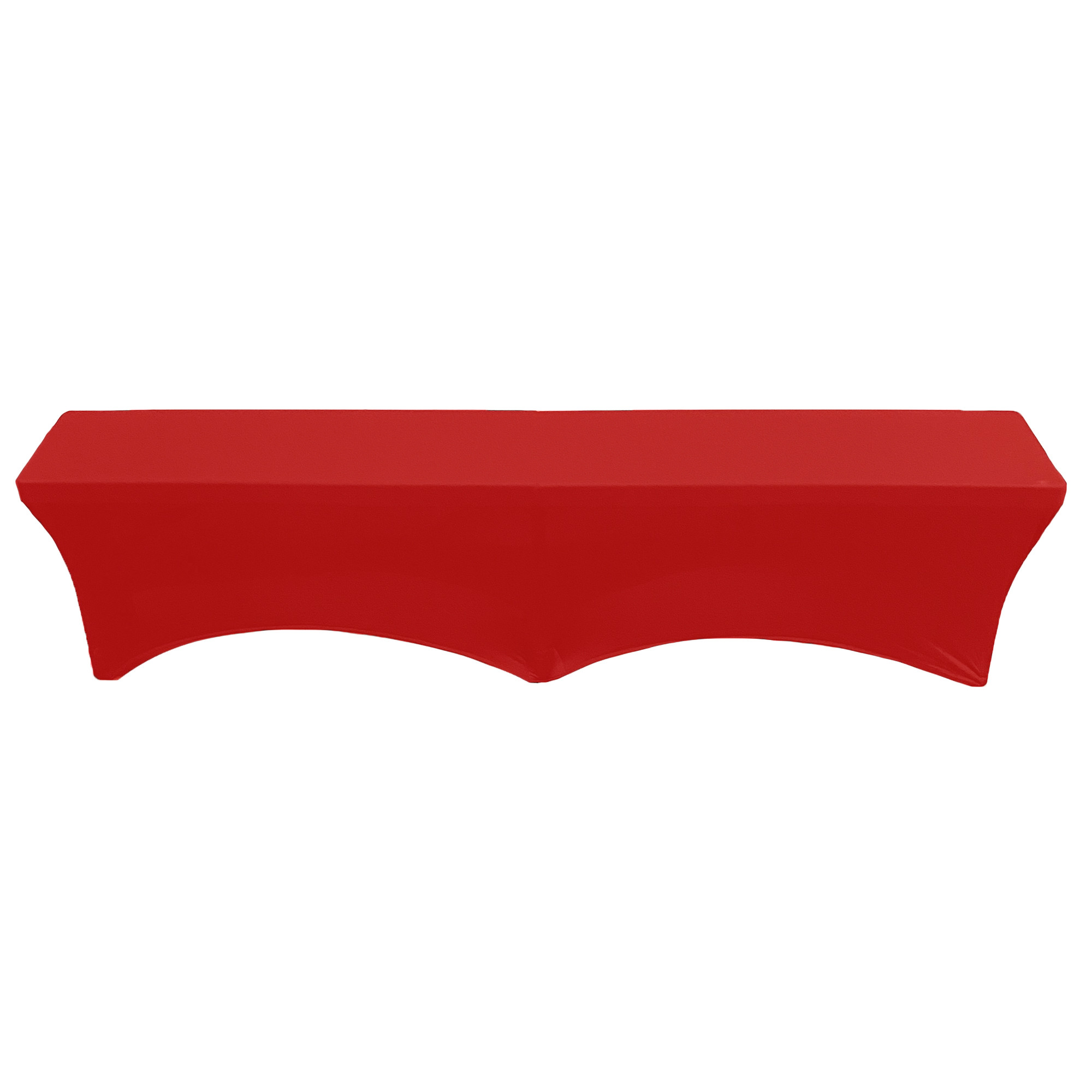 Stretch Spandex 6 ft. Lifetime Folding Bench Cover Red side