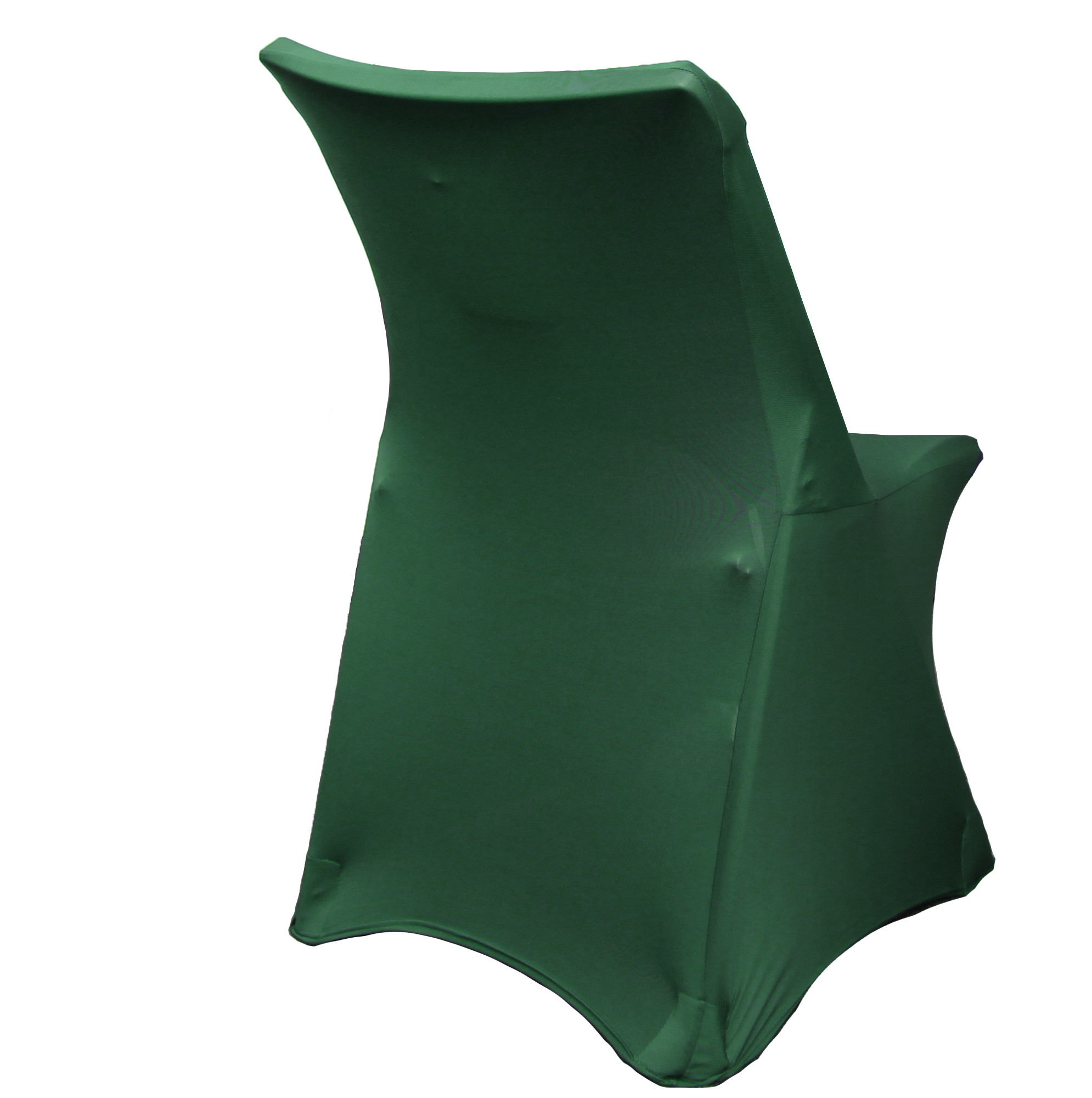 Stretch Spandex Lifetime Folding Chair Cover Hunter Green front back