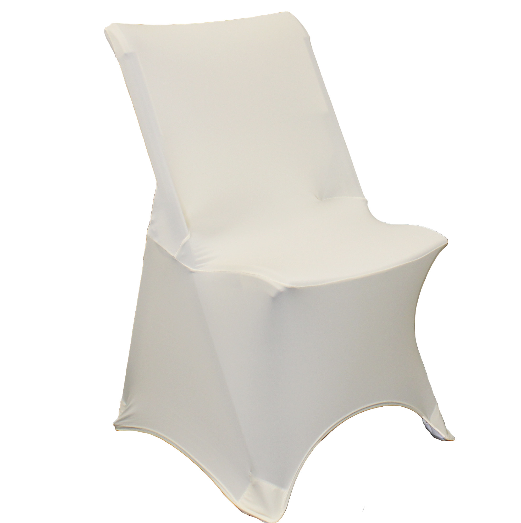 Stretch Spandex Folding Chair Cover Ivory | YCC Linens