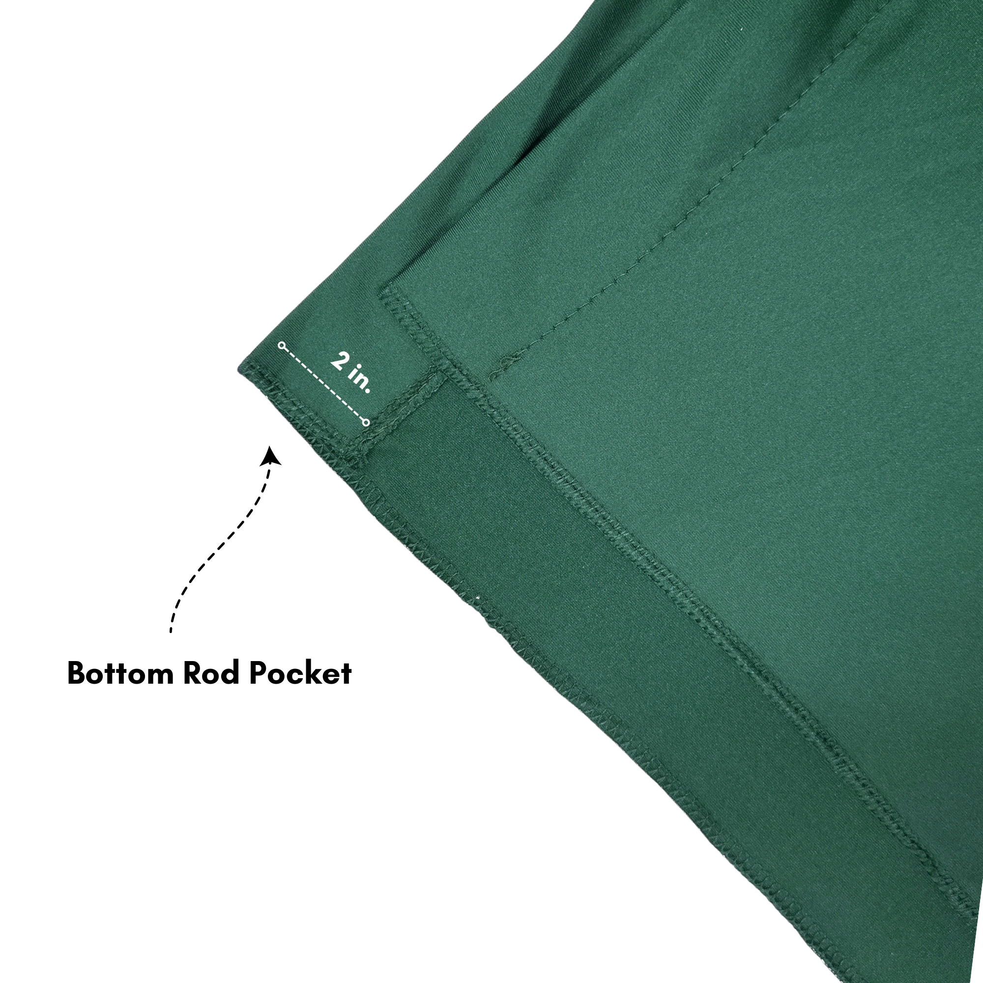 Stretch Spandex 10ft x 60" Drape/Backdrop hunter green bottom pocket
