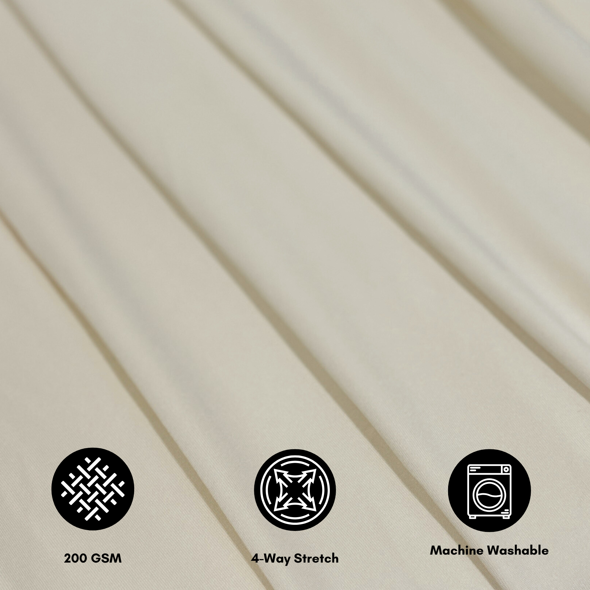 Stretch Spandex 8ft x 60" Drape/Backdrop Ivory features