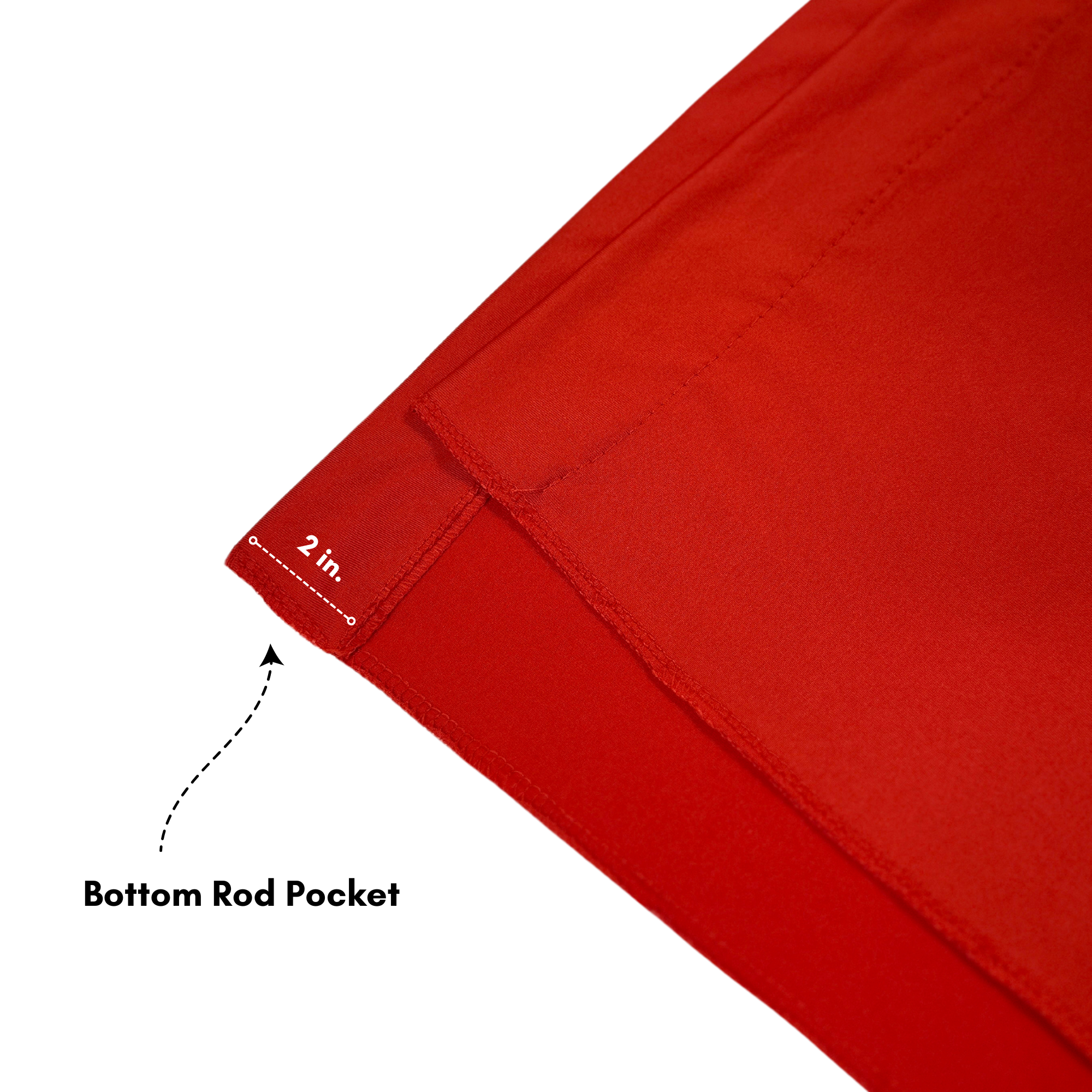 Stretch Spandex 8ft x 60" Drape/Backdrop Red bottom pocket