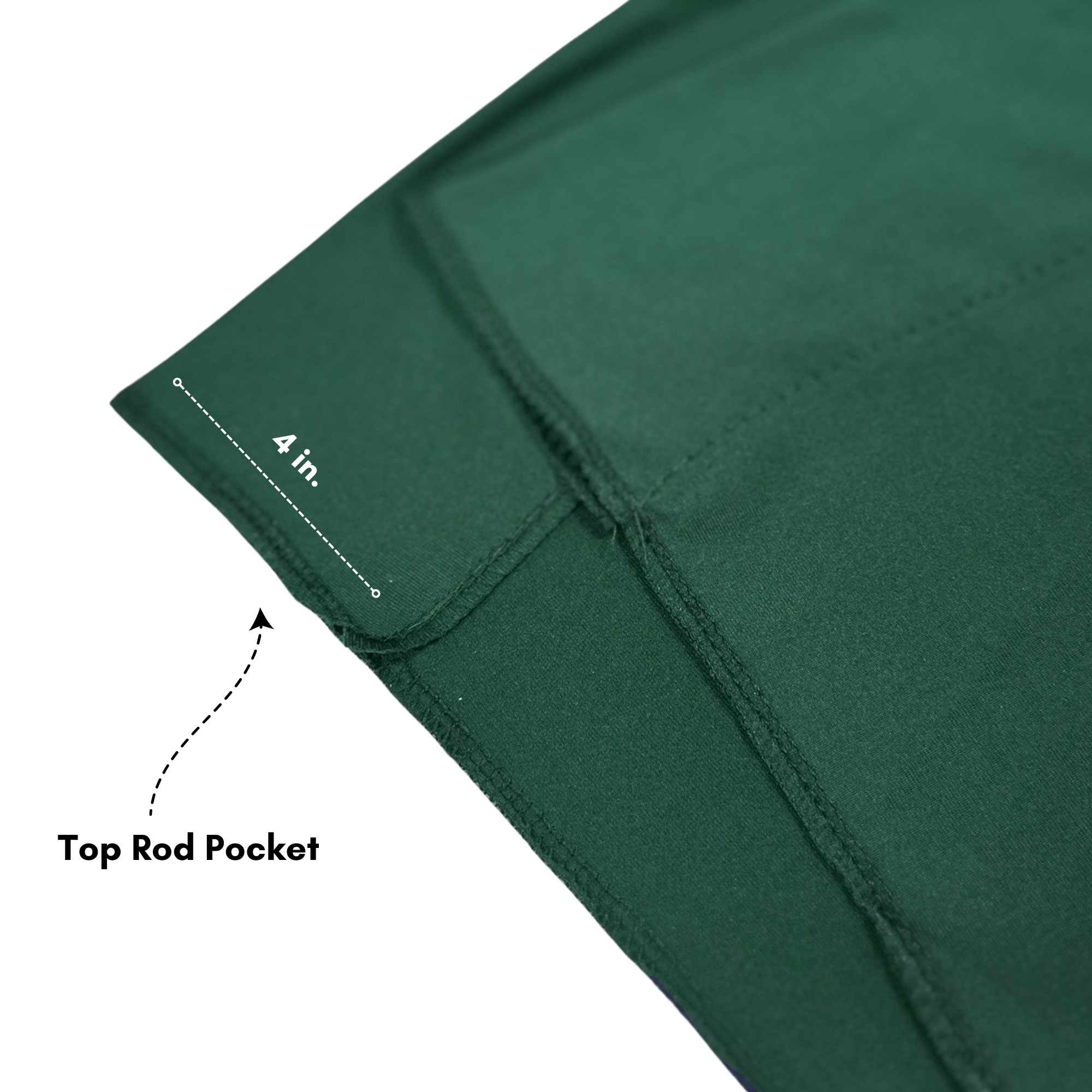 Stretch Spandex 12ft x 60" Drape/Backdrop Hunter Green top pocket