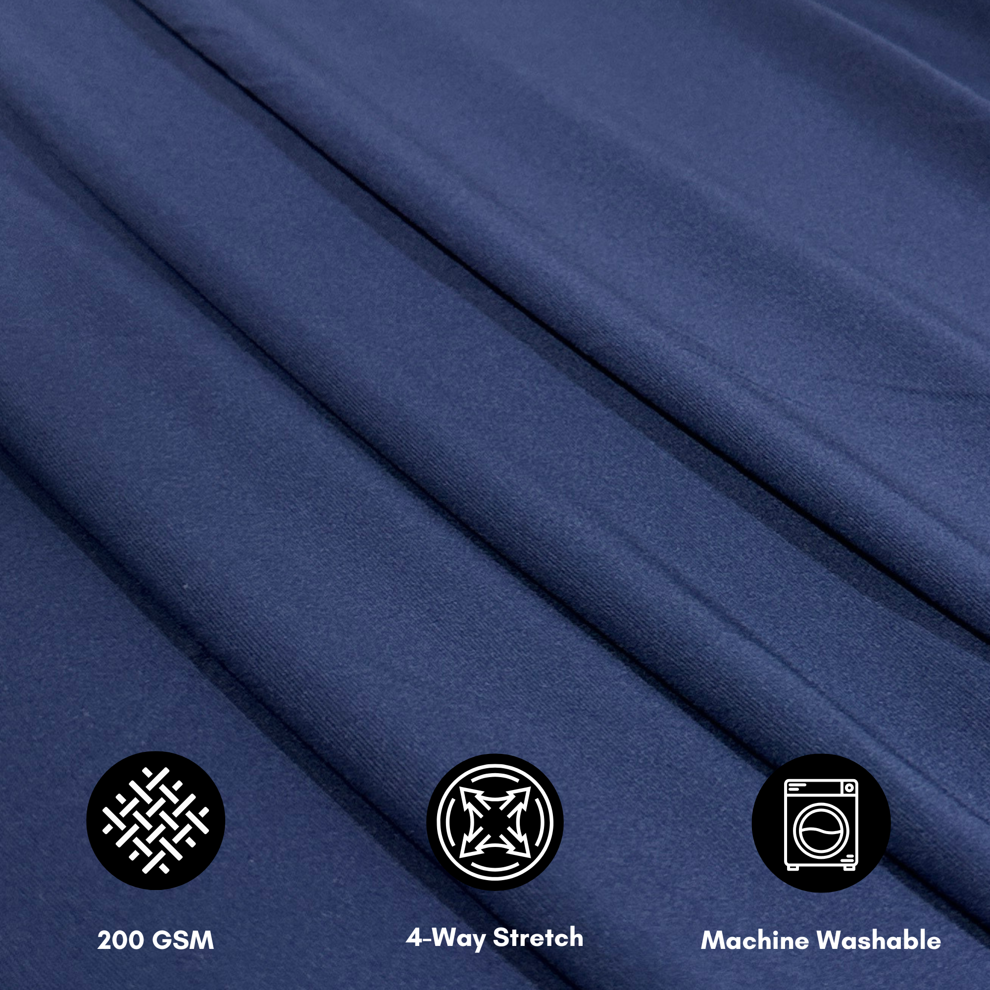 Stretch Spandex 12ft x 60" Drape/Backdrop Navy Blue features