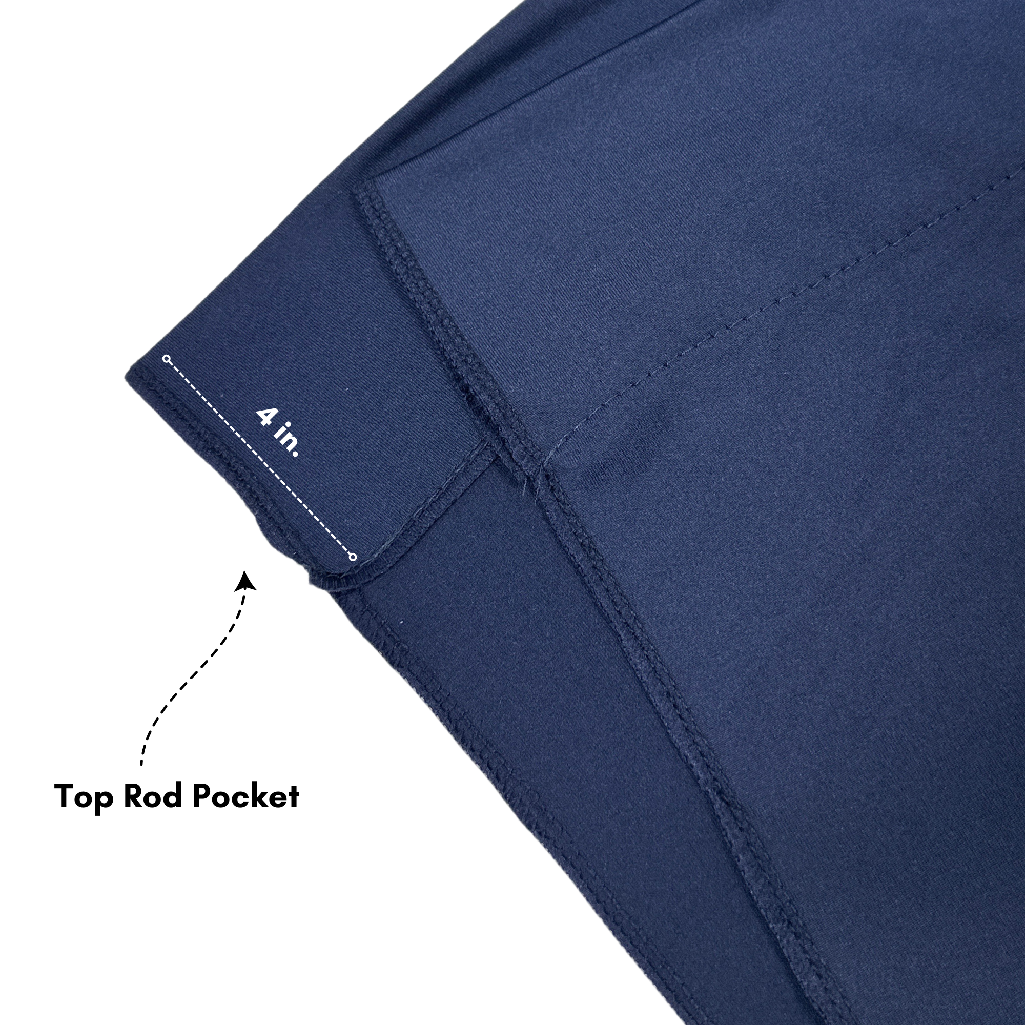 Stretch Spandex 14ft x 60" Drape/Backdrop Navy Bottom pocket