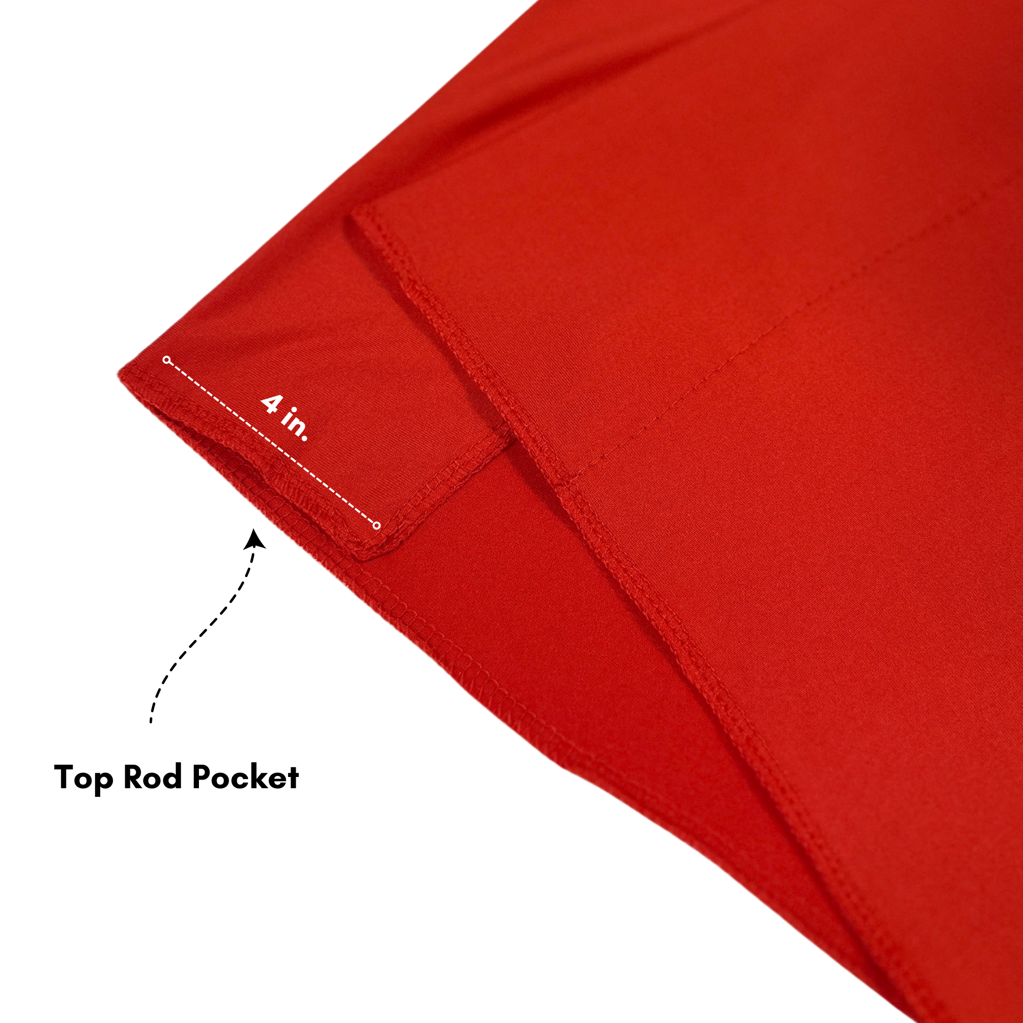 Stretch Spandex 14ft x 60" Drape/Backdrop Red top pocket