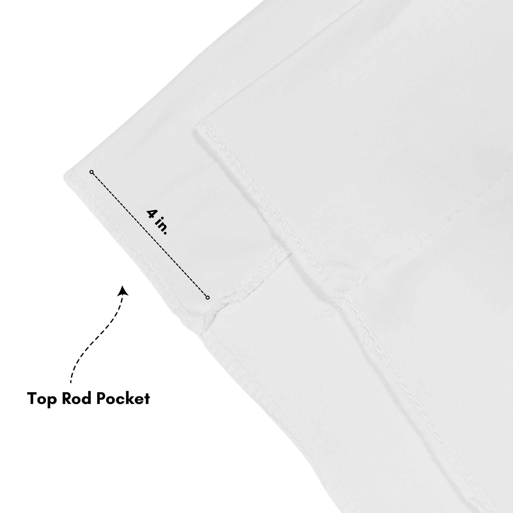 Stretch Spandex 14ft x 60" Drape/Backdrop White top pocket
