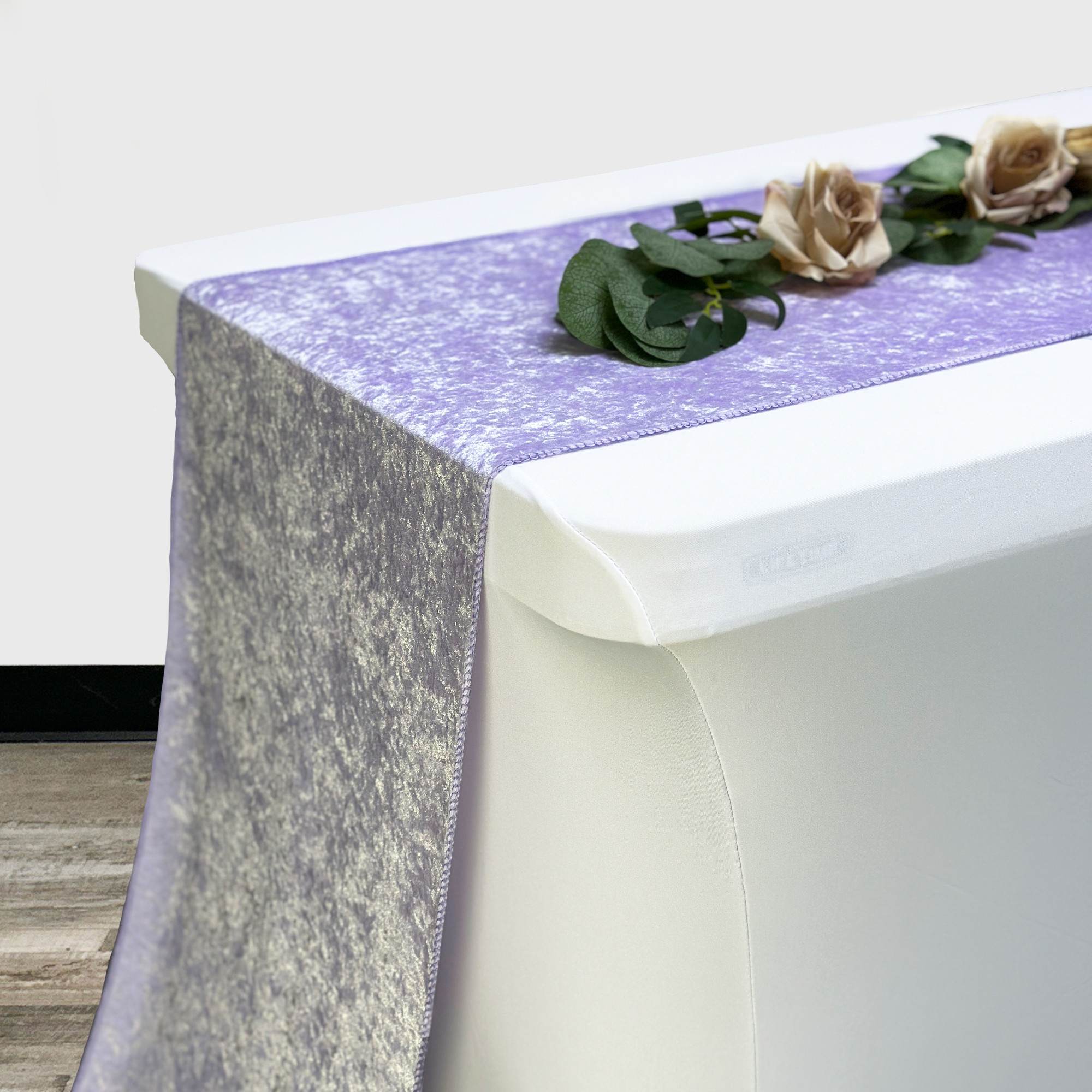 14 x 108 Inch Velvet Table Runner Lavender