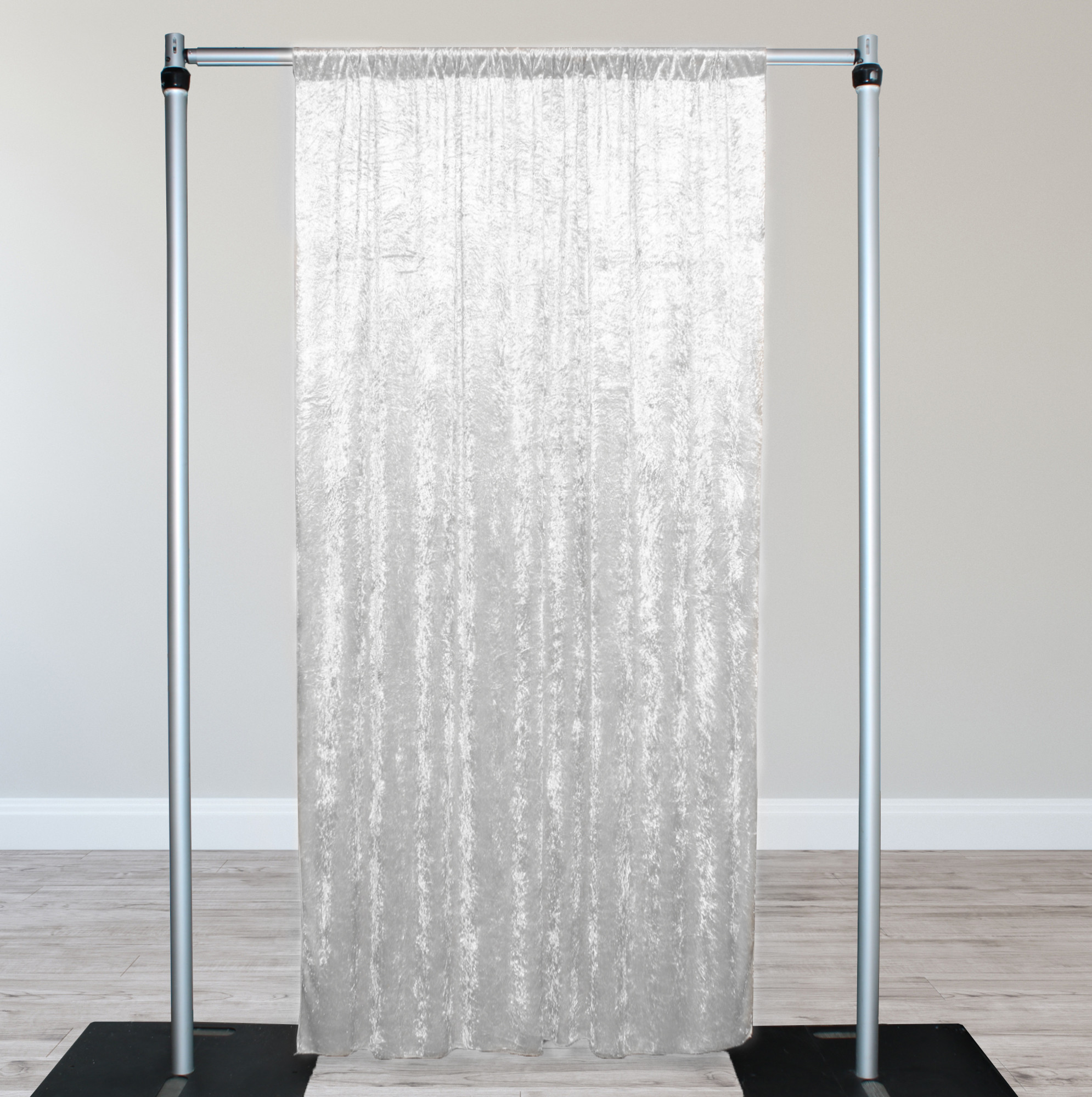 Velvet 12ft x 60" Drape with 4 inch pocket White