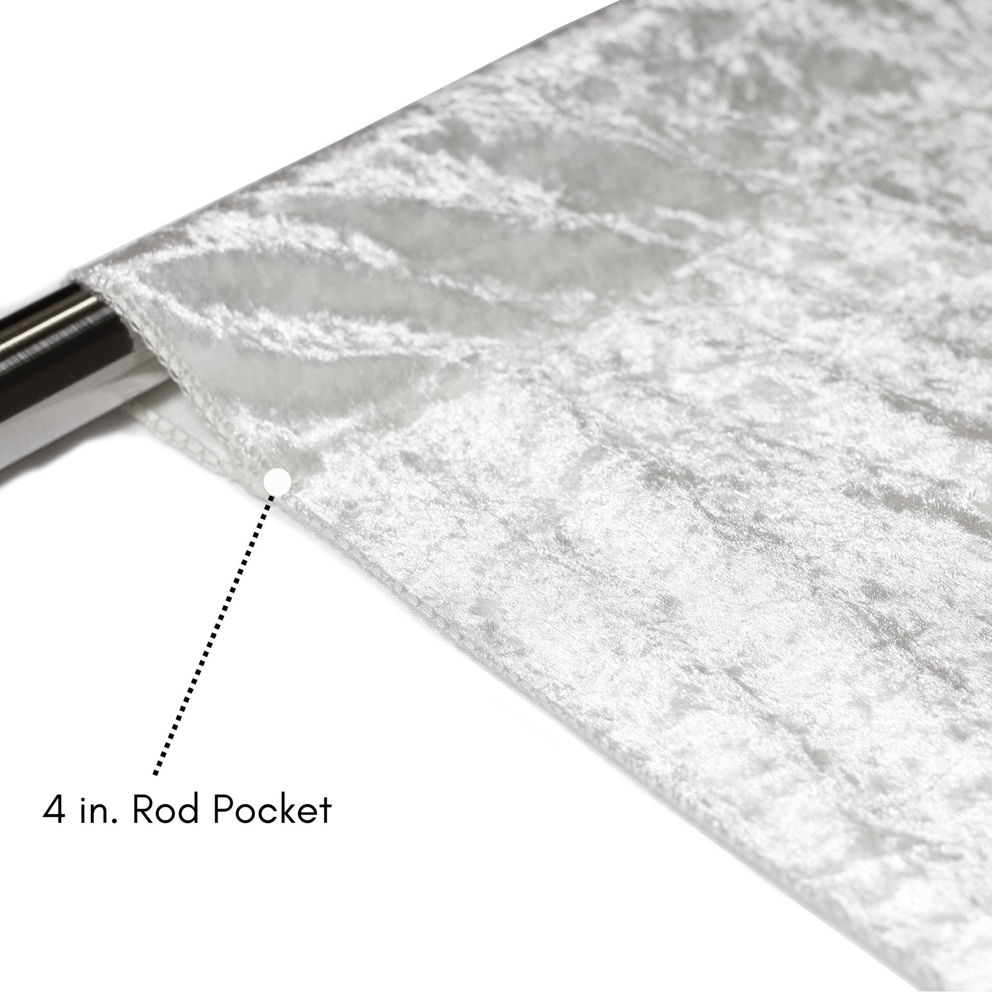 Velvet 14ft x 60" Drape with 4 inch pocket White Rod Pocket