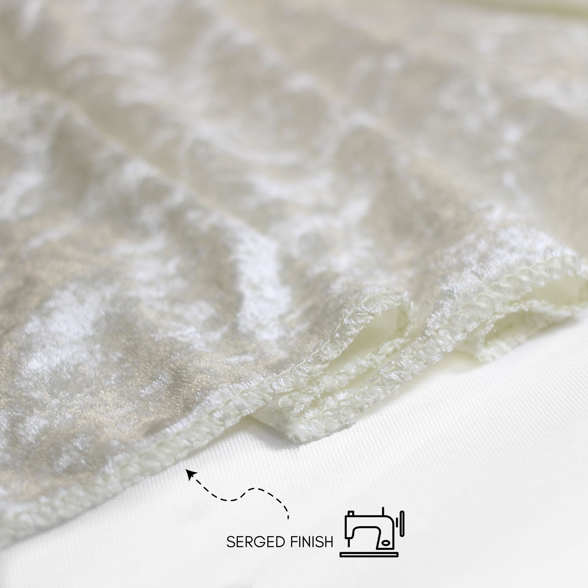 Velvet 10ft x 60" Drape with 4 inch pocket Ivory Hem