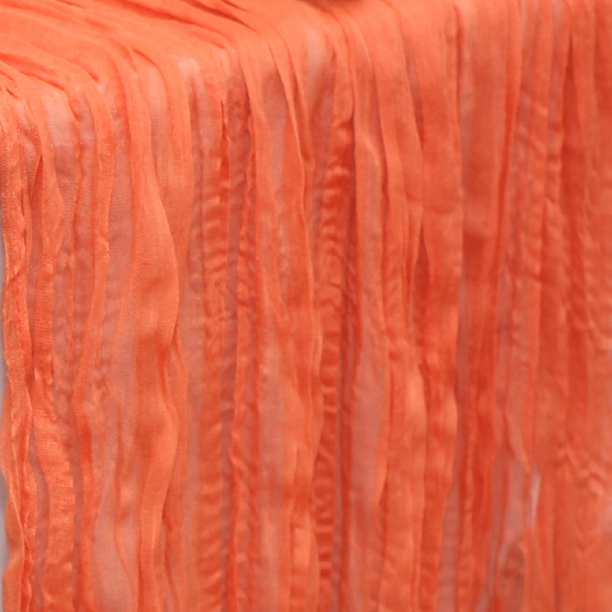 35 in X 10 ft Gauze Cheesecloth Table Runner Burnt Orange Close Up