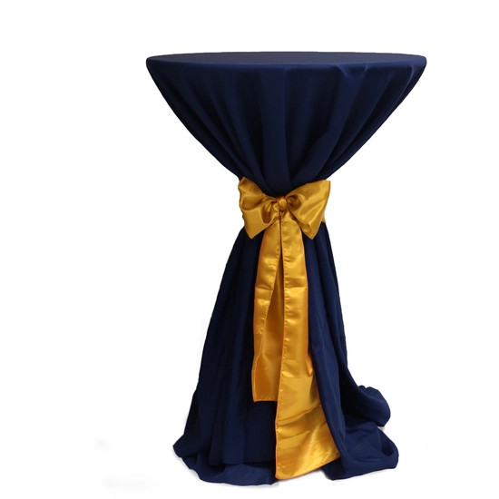 Round Polyester Tablecloths Navy Blue