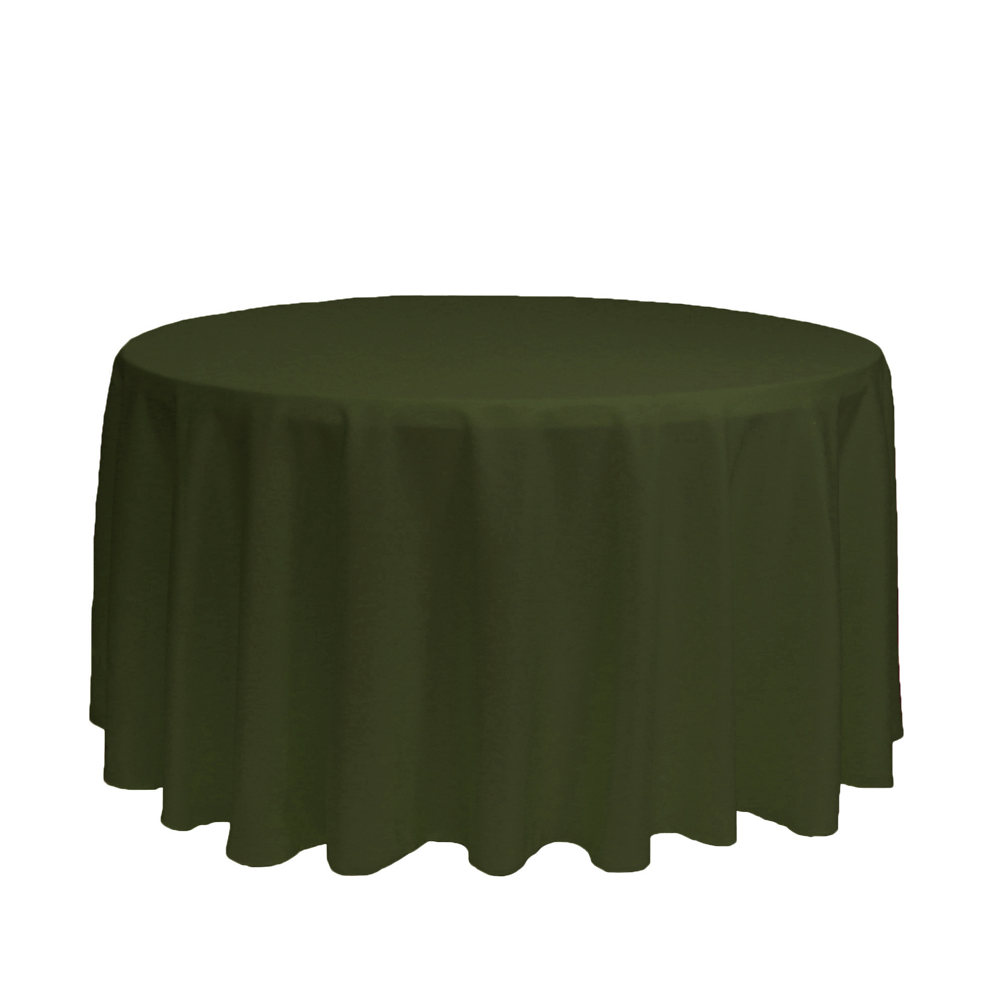 120 Inch Round Polyester Tablecloth Olive Green