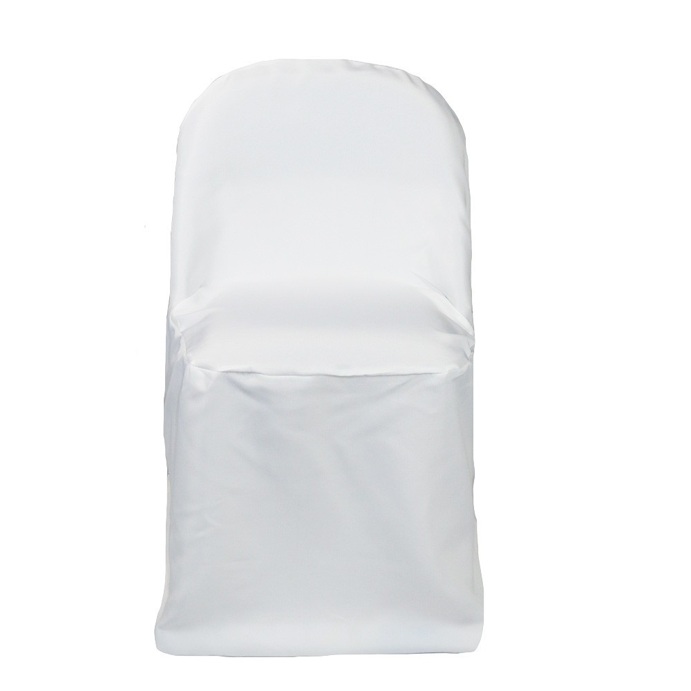 Polyester Folding Chair Covers White for weddings