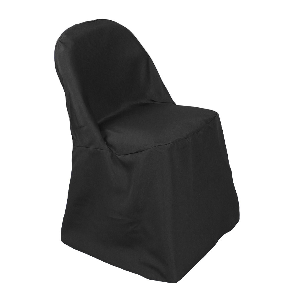 Polyester Folding Chair Covers Black