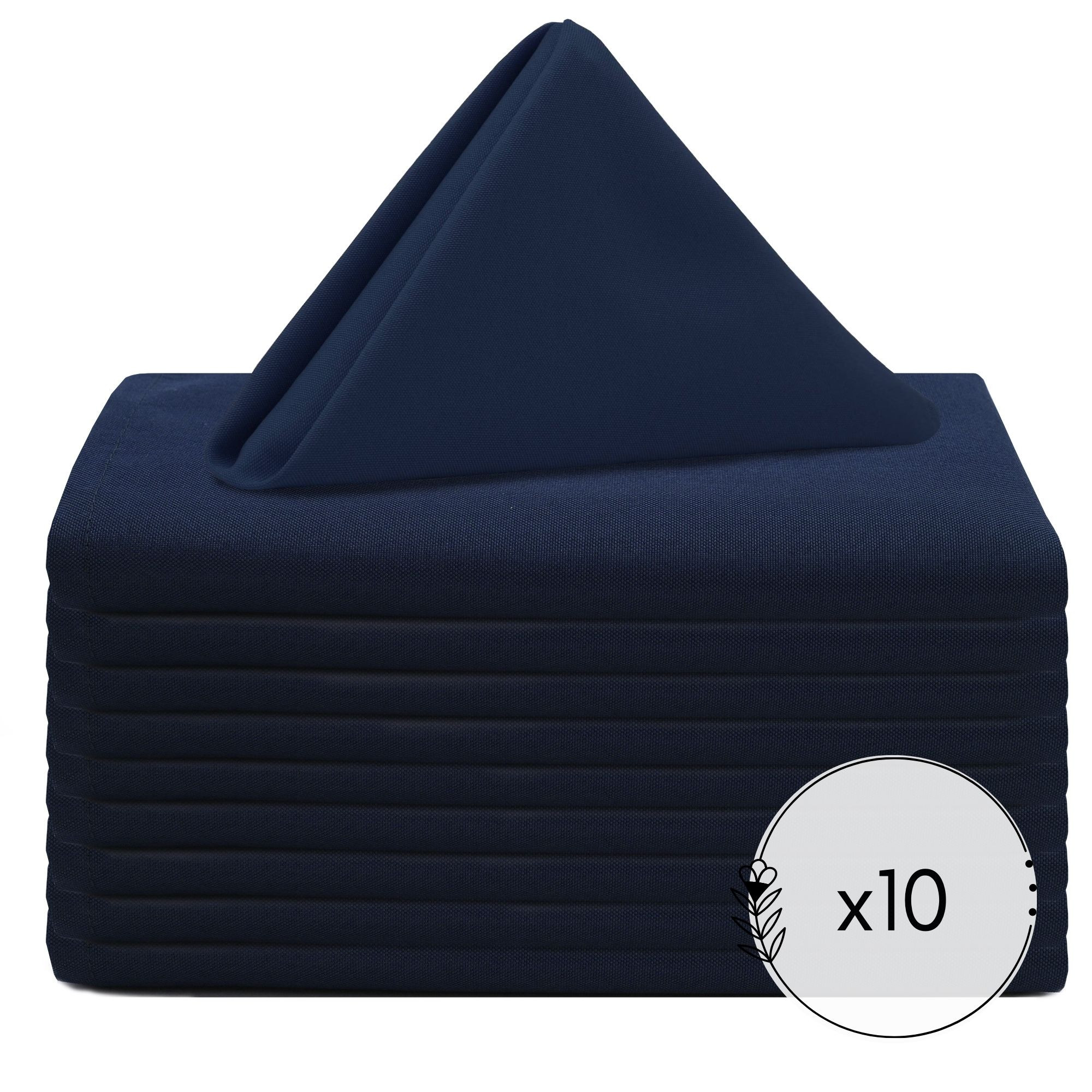 20 inch Polyester Cloth Napkins Navy Blue pack of 10