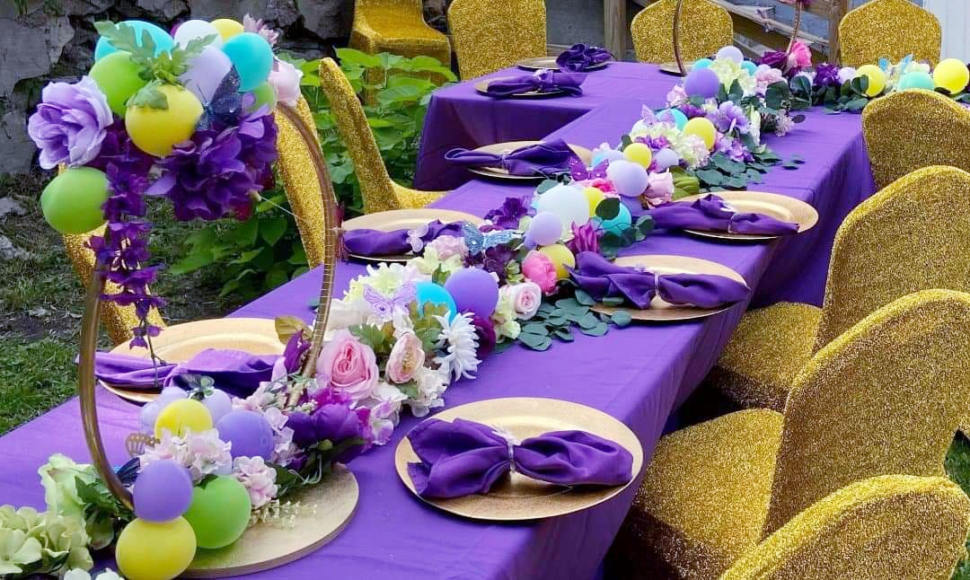 Purple cloth napkins