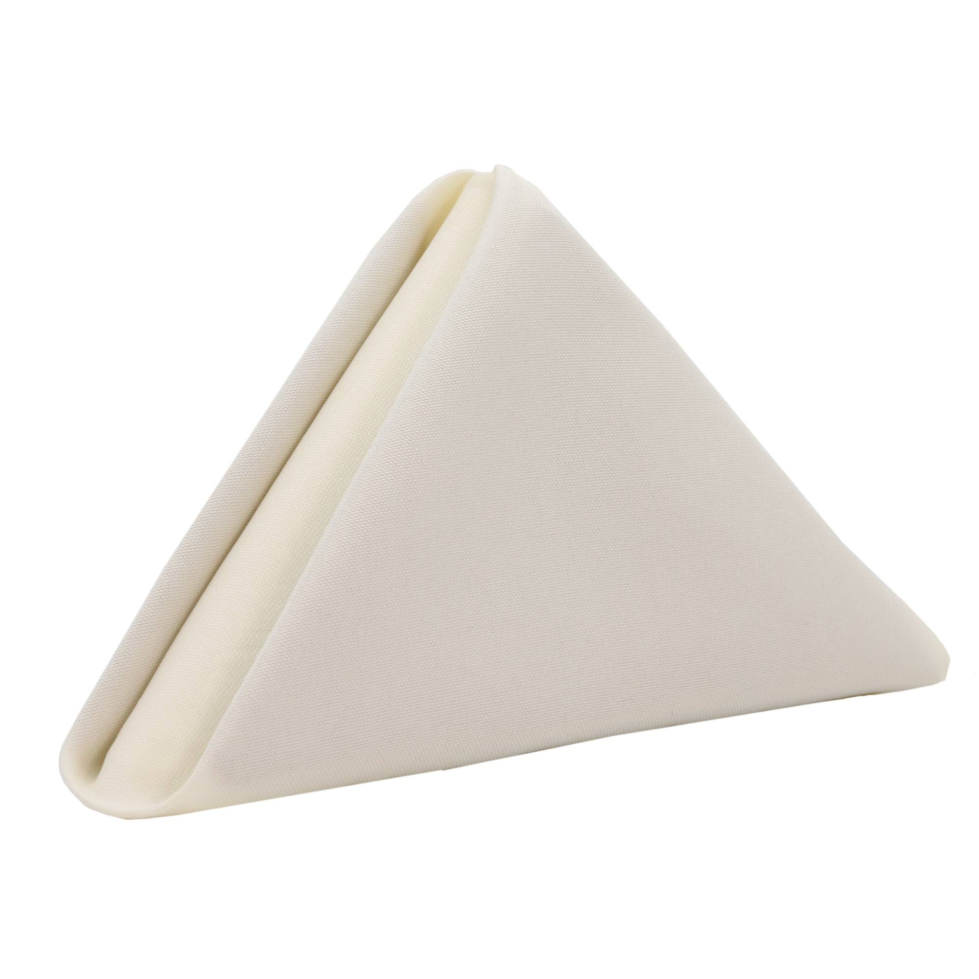 20 inch Polyester Cloth Napkins Ivory