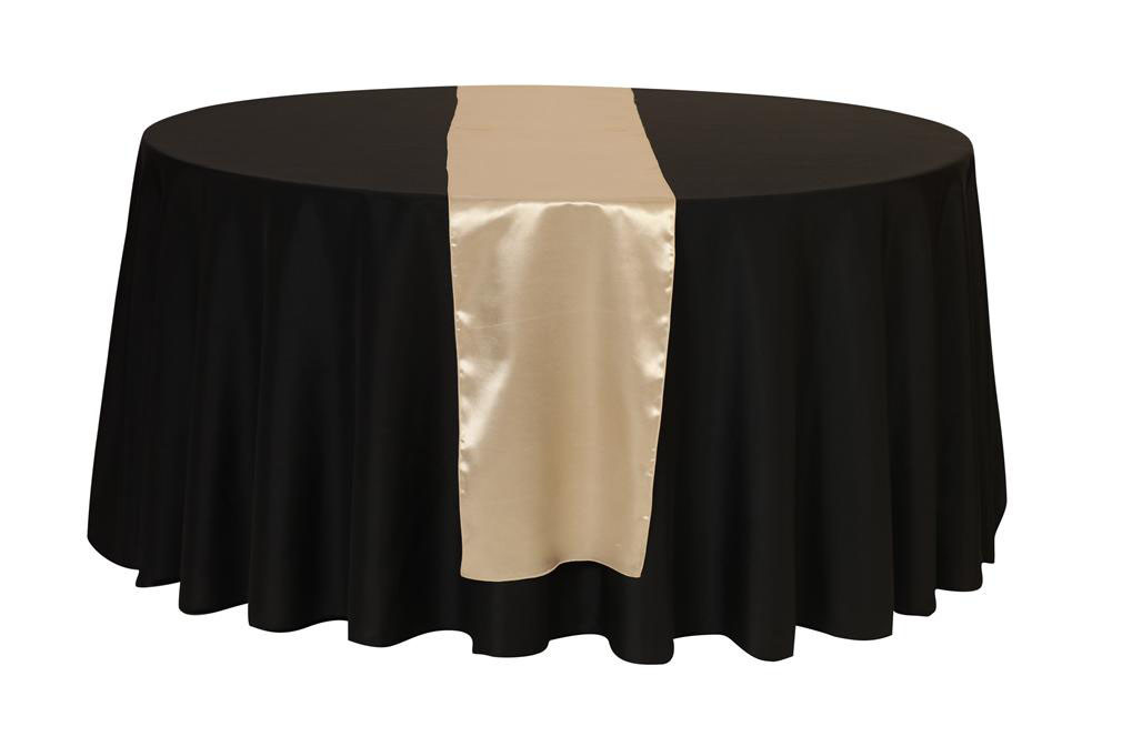 14 x 108 inch Satin Table Runners Champagne