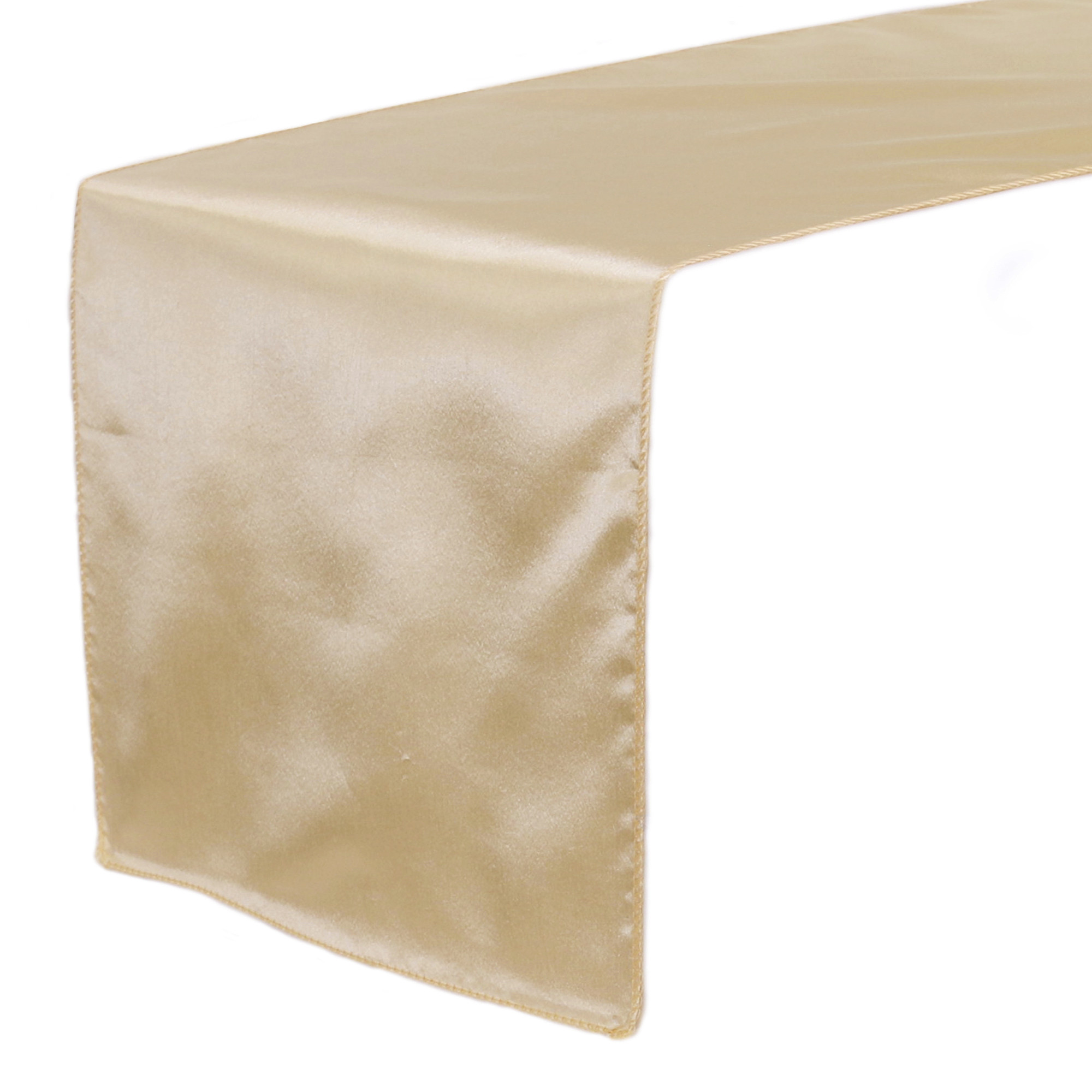 14 x 108 inch Satin Table Runners Champagne