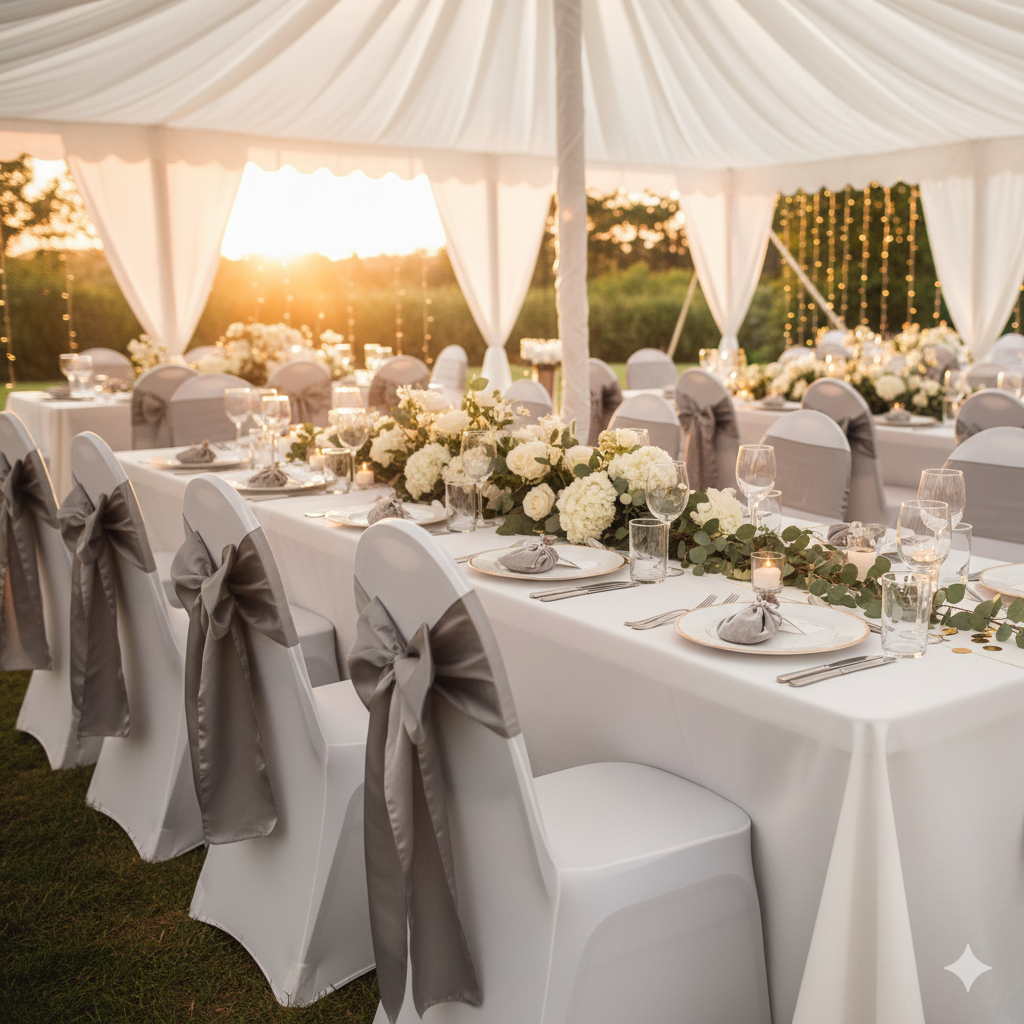 dark silver sashes for weddings, birthdays, parties and holidays