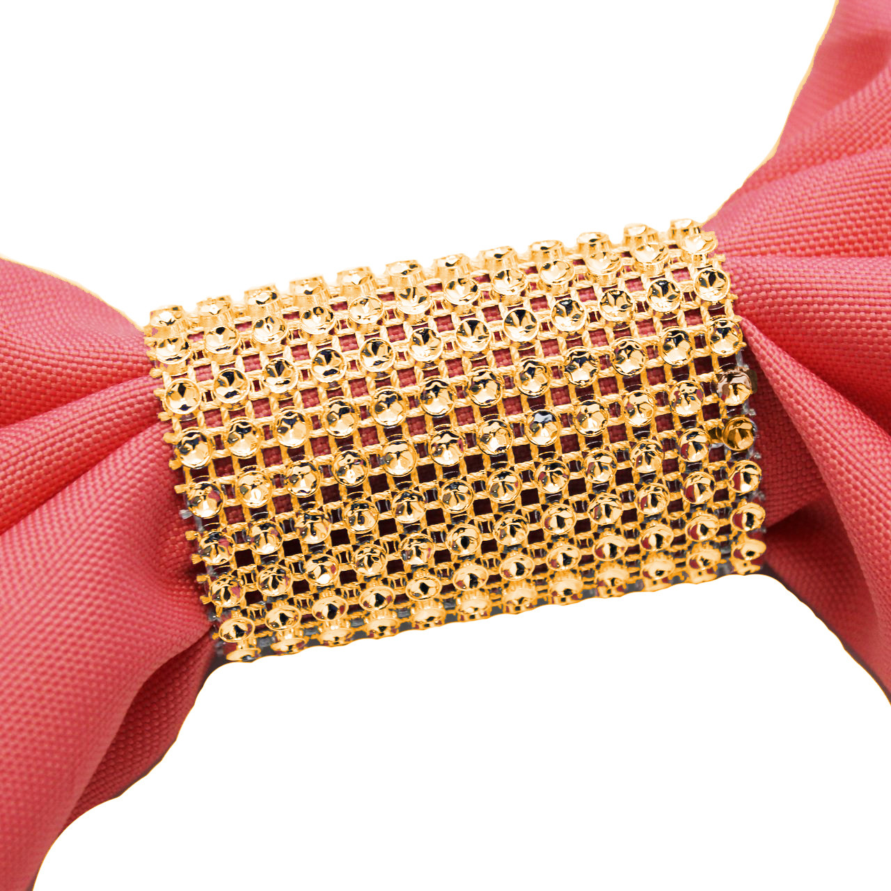 Dazzling Diamond Rhinestone Chair Sash Slips / Napkin Rings Gold