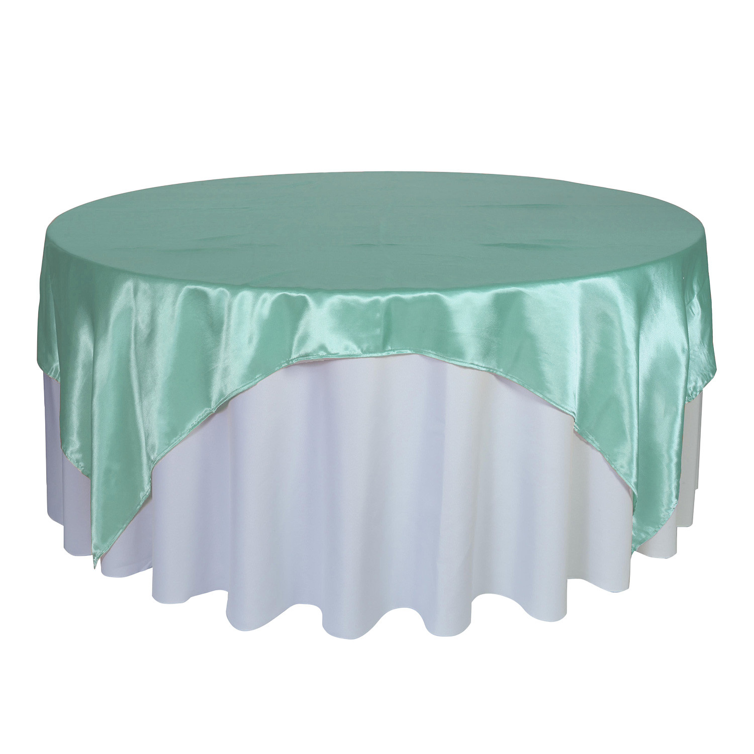 90 inch Square Satin Table Overlays Tiffany