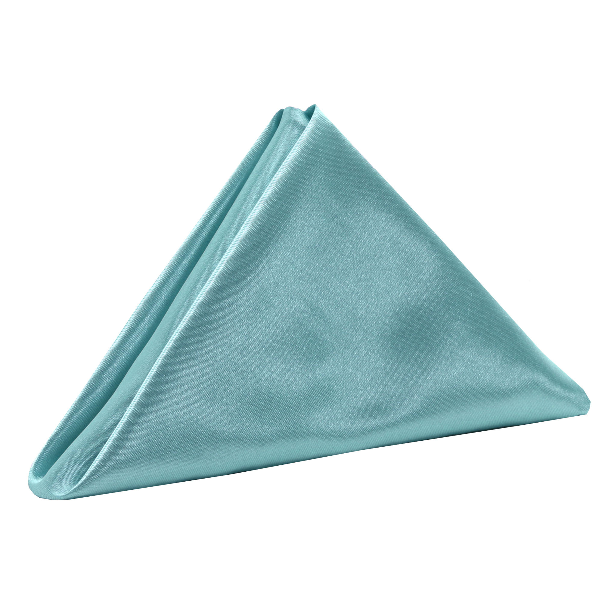10 Pack 20 Inch Satin Cloth Napkins Turquoise