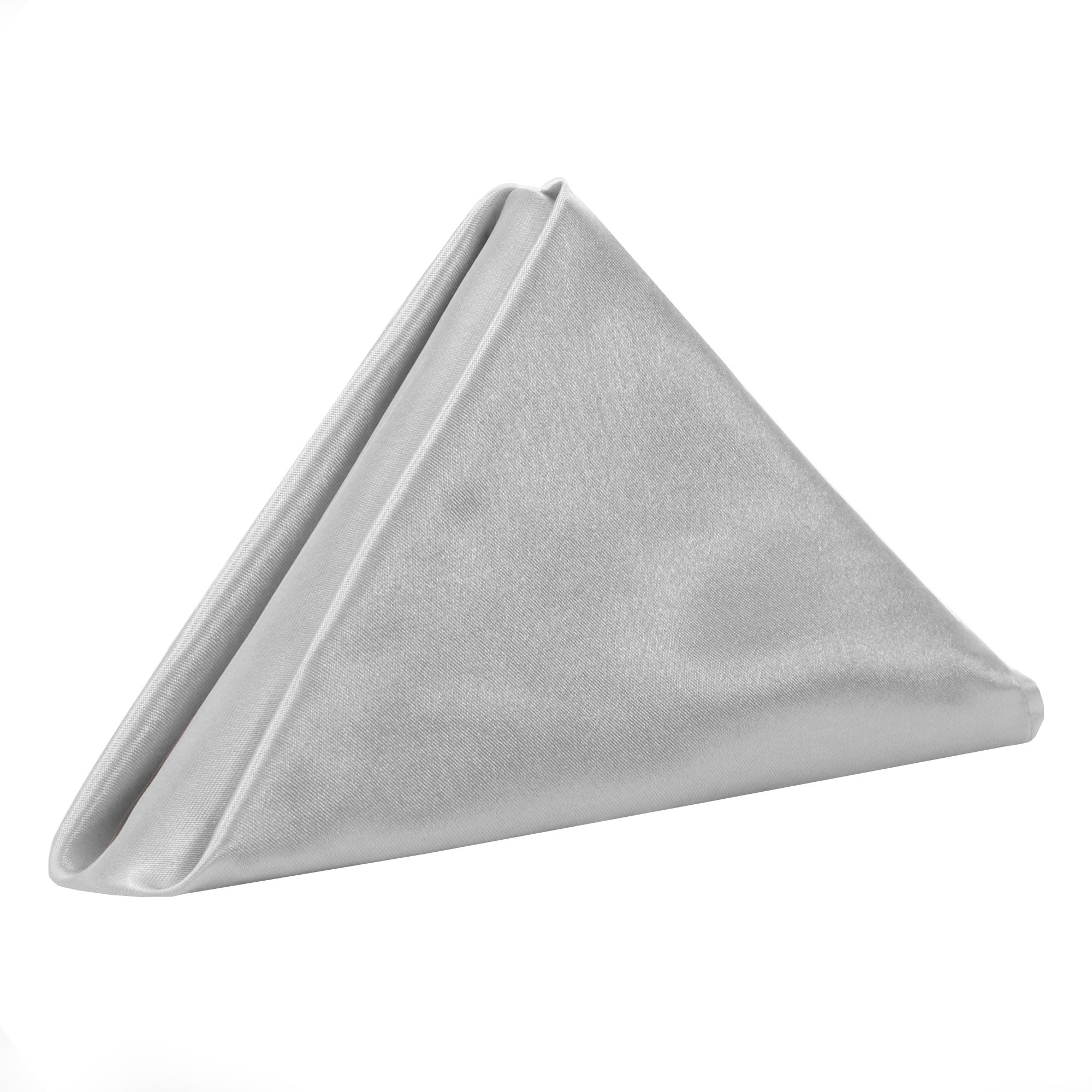 Satin Cloth Napkins Silver