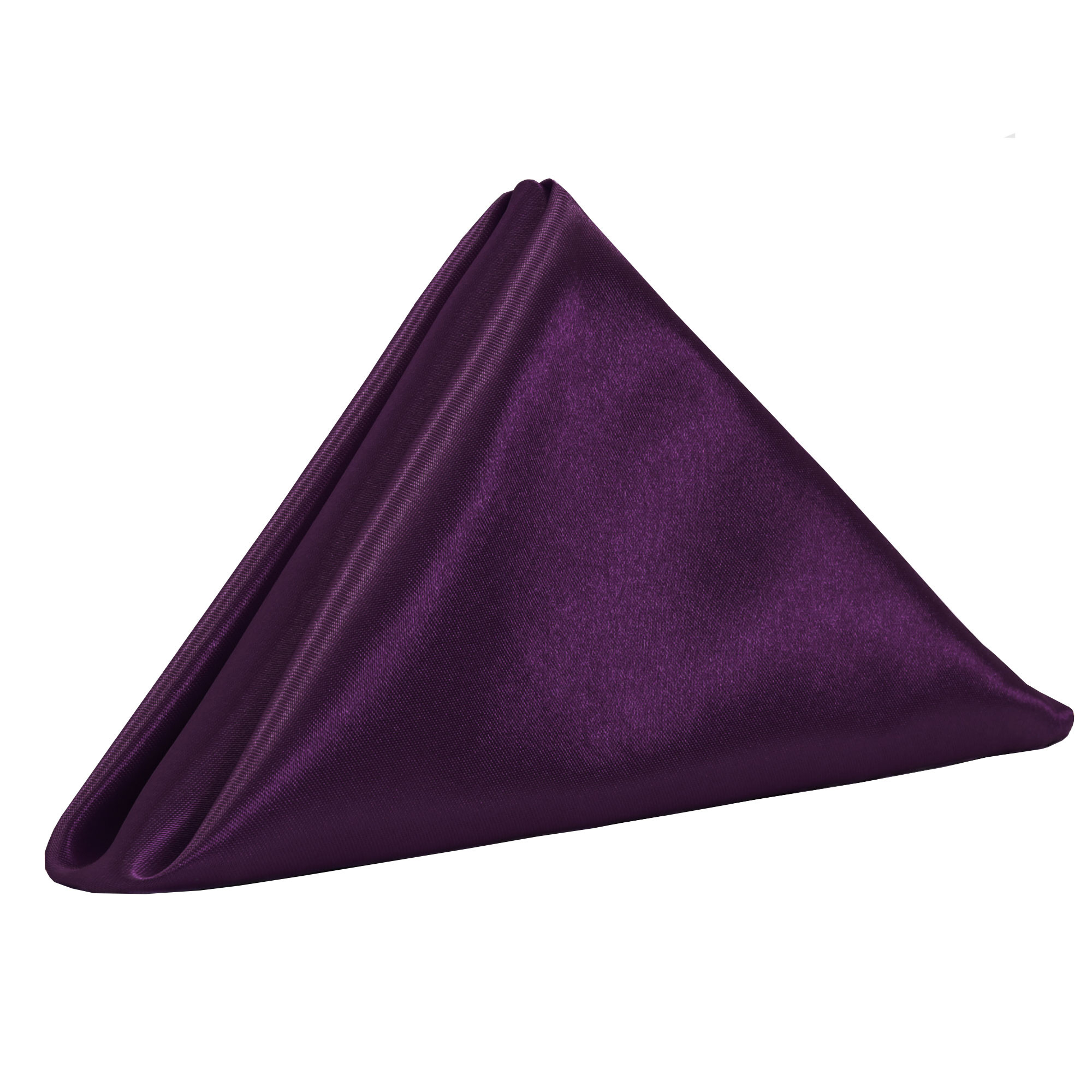 20 inch Satin Cloth Napkins Eggplant