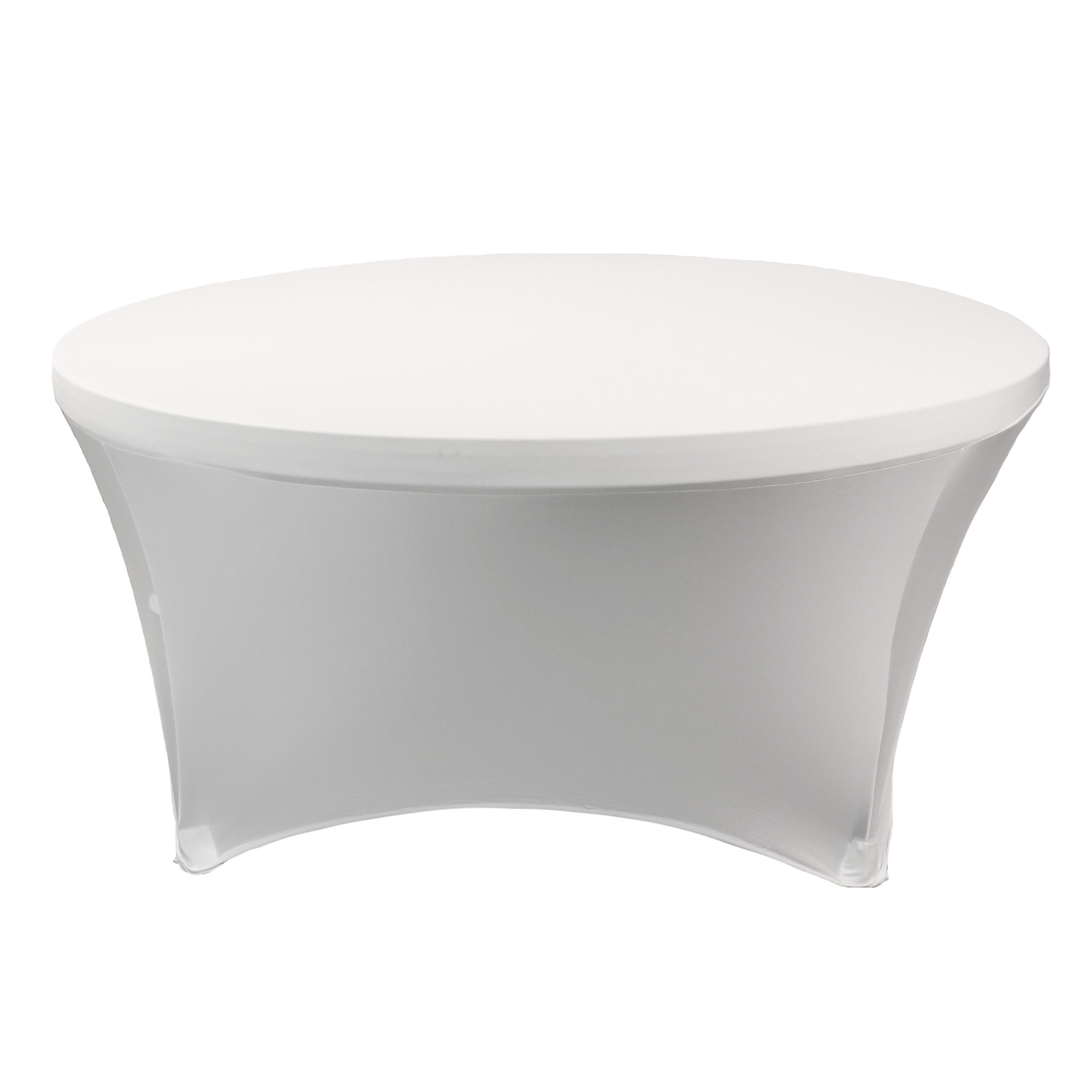 Stretch Spandex 5 ft Round Table Covers White