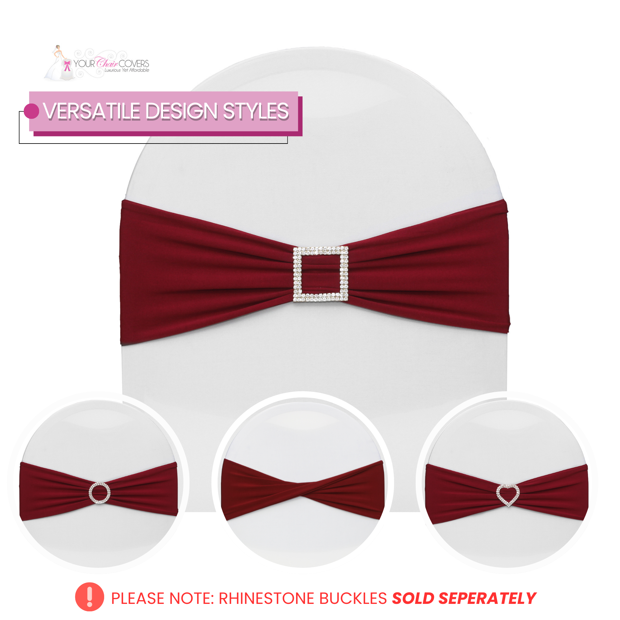 burgundy spandex chair band designs