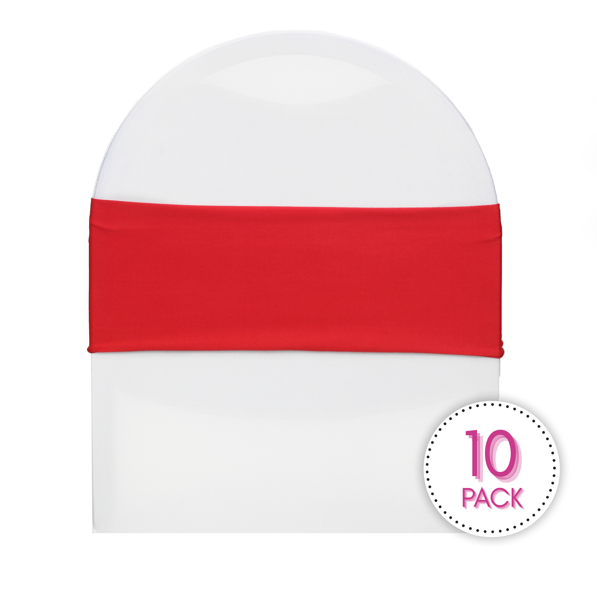 red spandex bands pack of 10