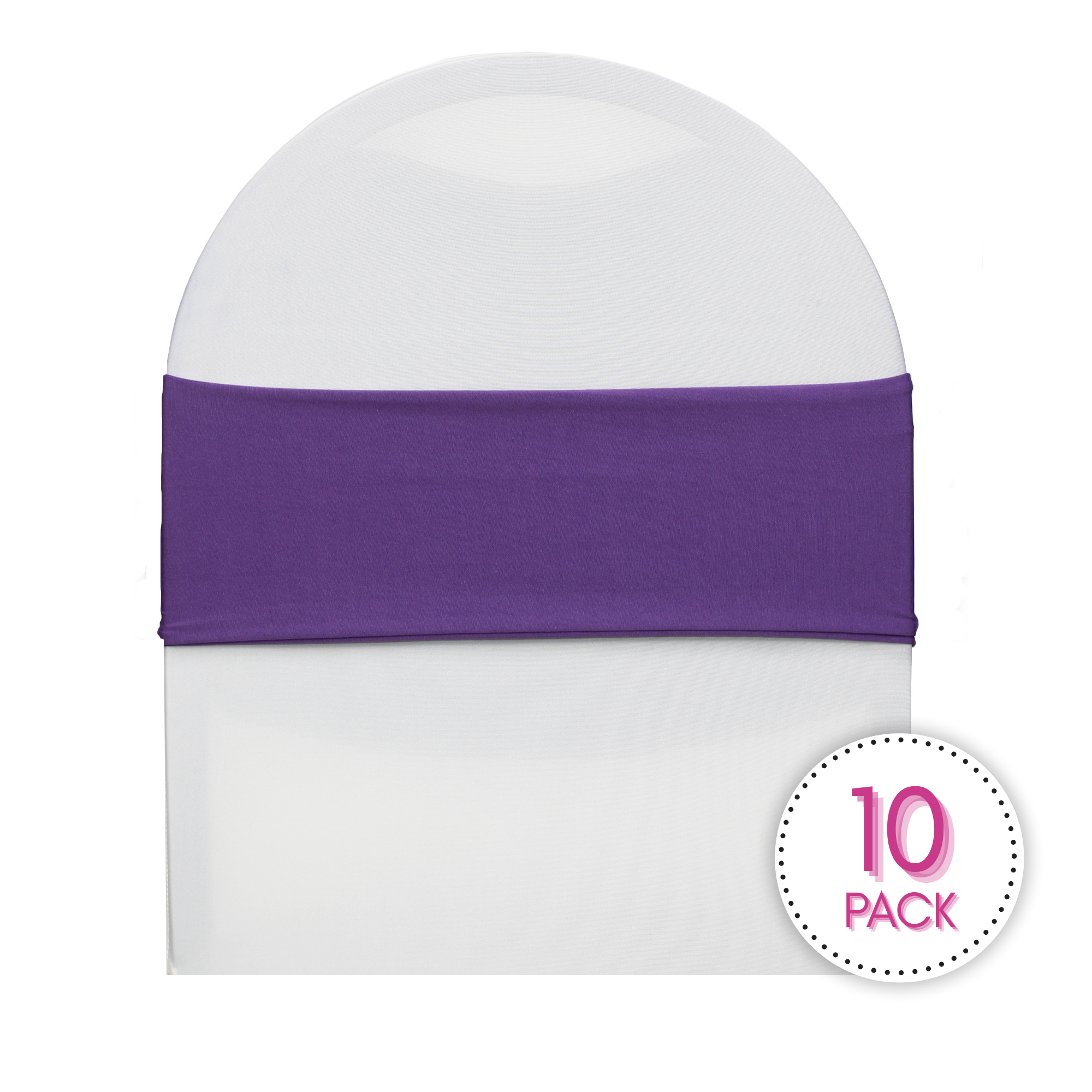 purple spandex chair bands pack of 10