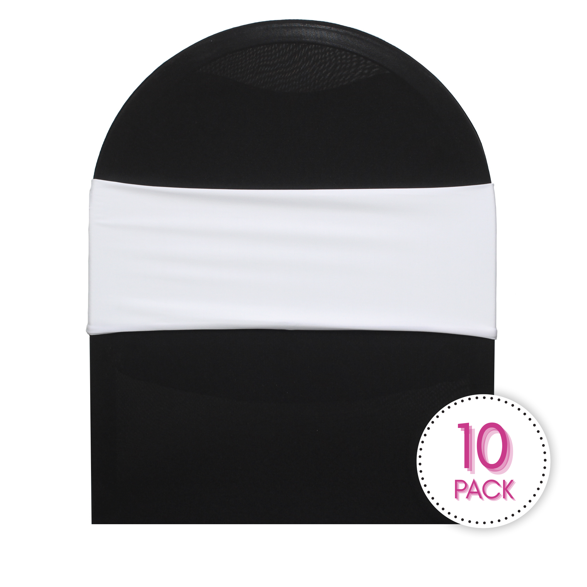 white spandex chair sashes pack of 10