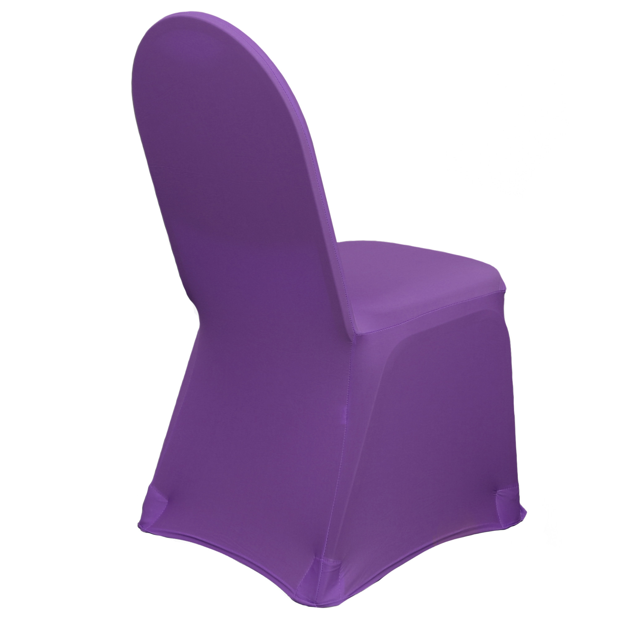 Stretch Spandex Banquet Chair Cover Purple side