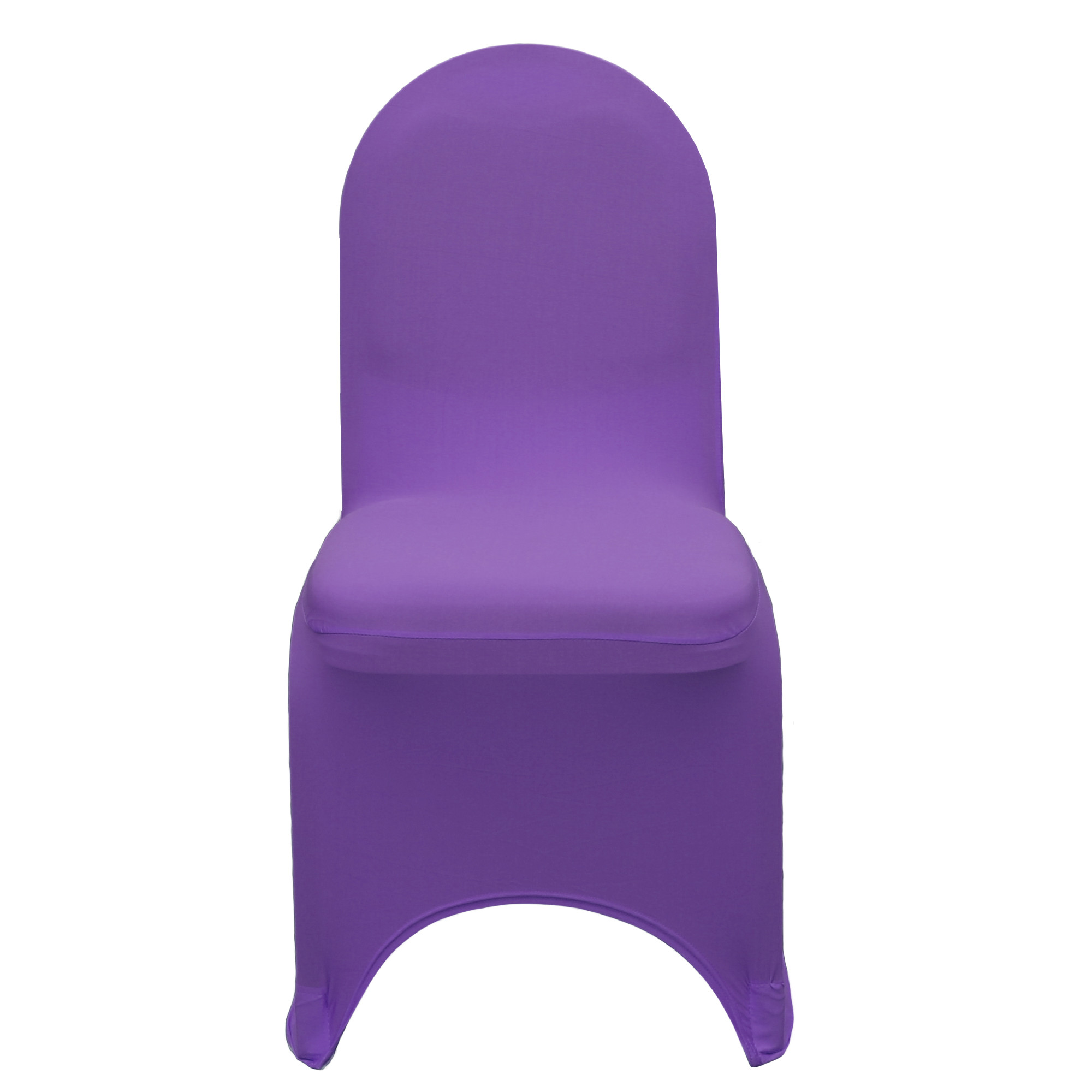 Stretch Spandex Banquet Chair Cover Purple front