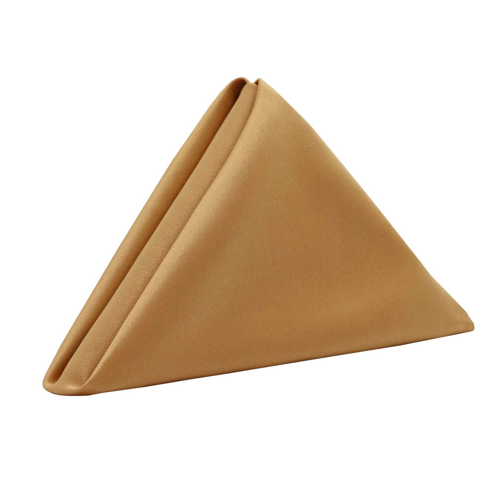 20 Inch L'amour Satin Napkins Gold