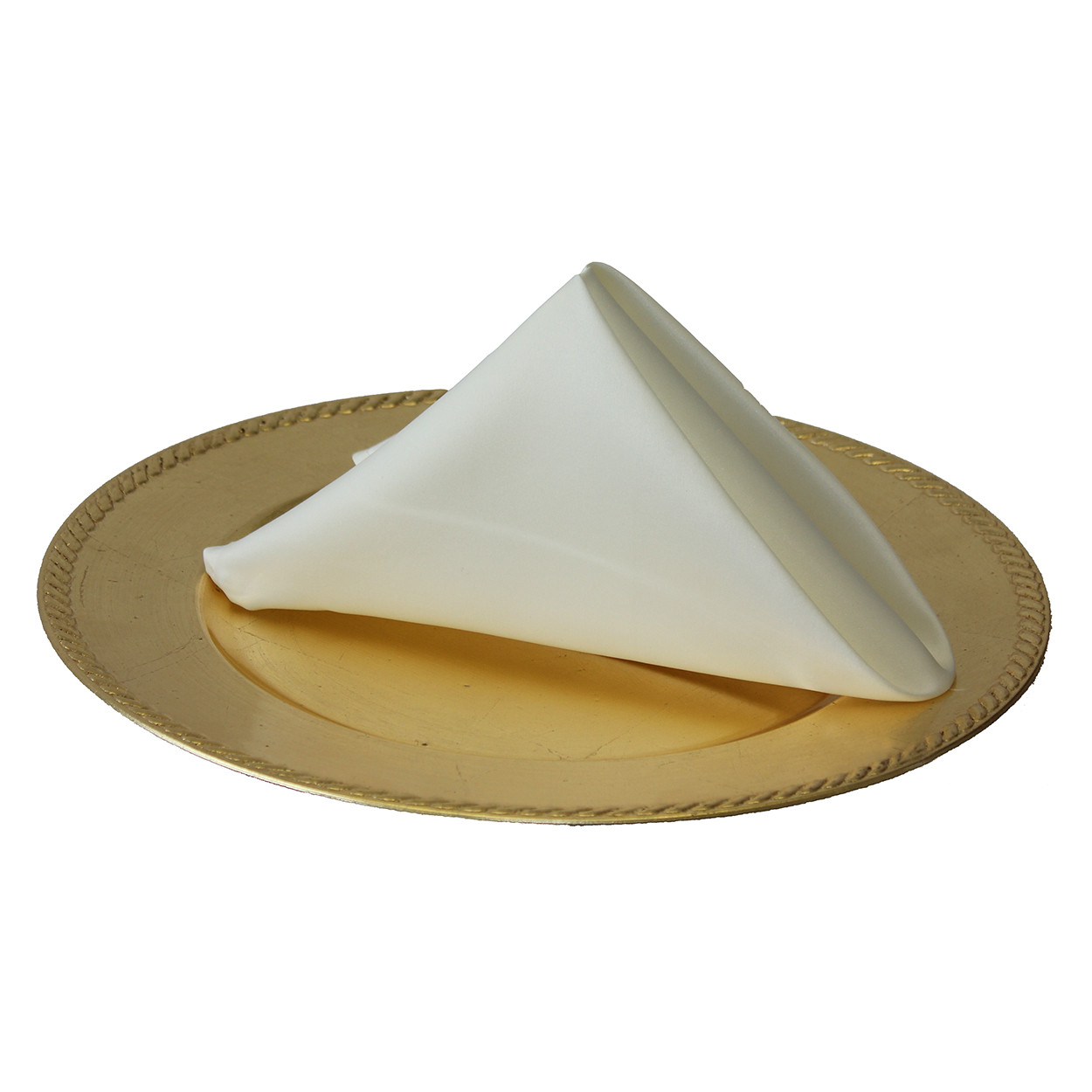 20 inch L'amour Satin Napkins Ivory