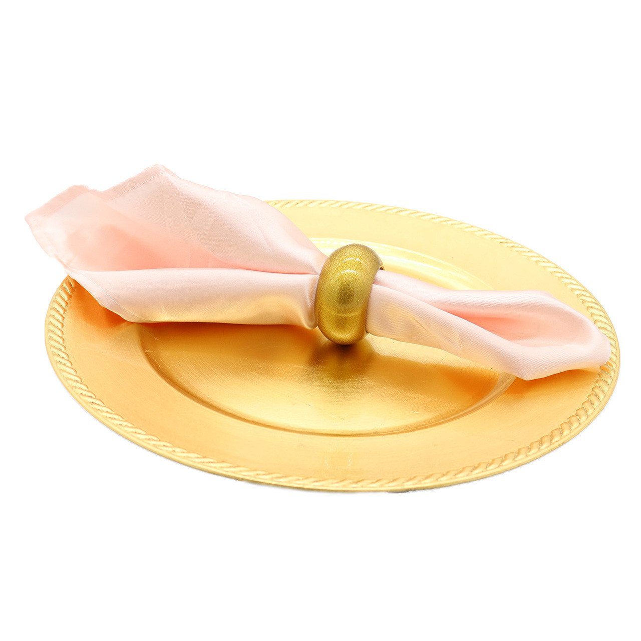 napkin ring on blush napkin