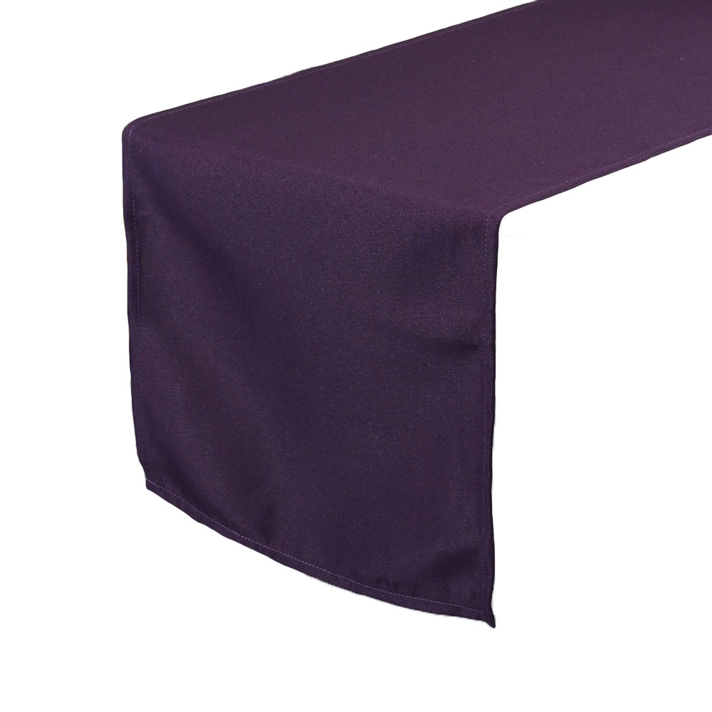 Eggplant Table Runners, Polyester Table Runner for Weddings