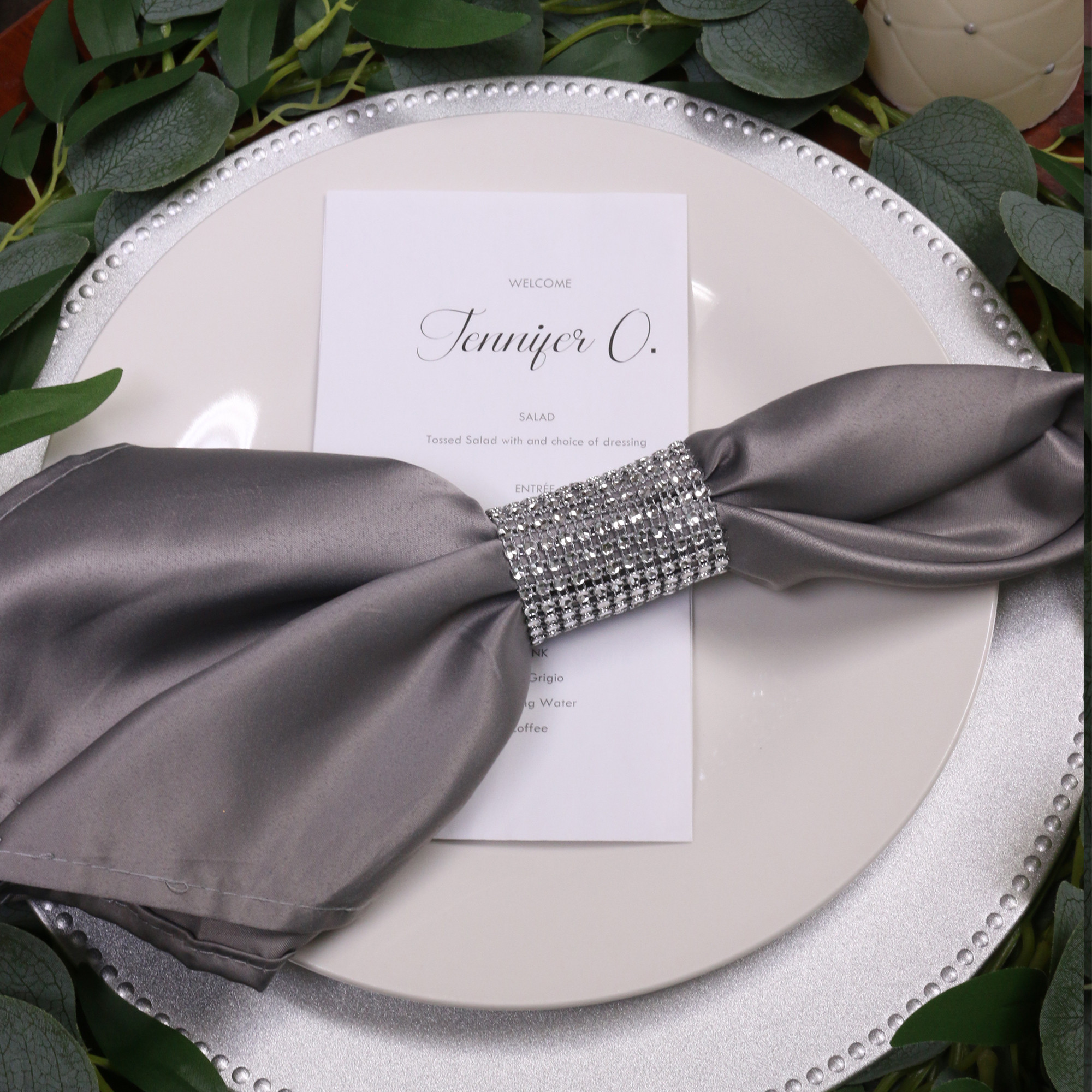 gray napkins