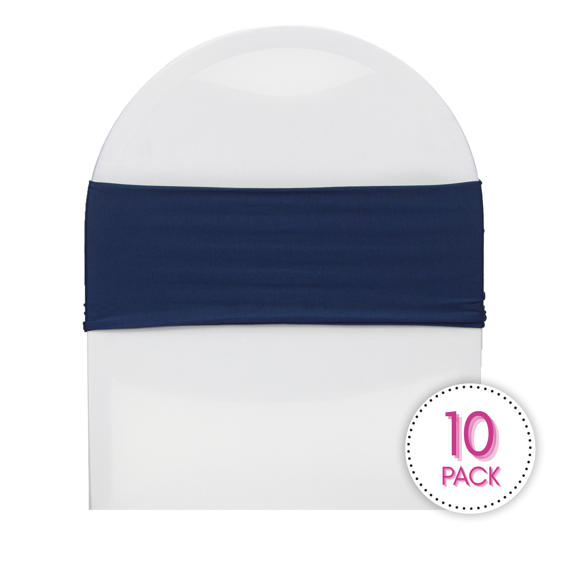 navy blue spandex chair bands pack of 10