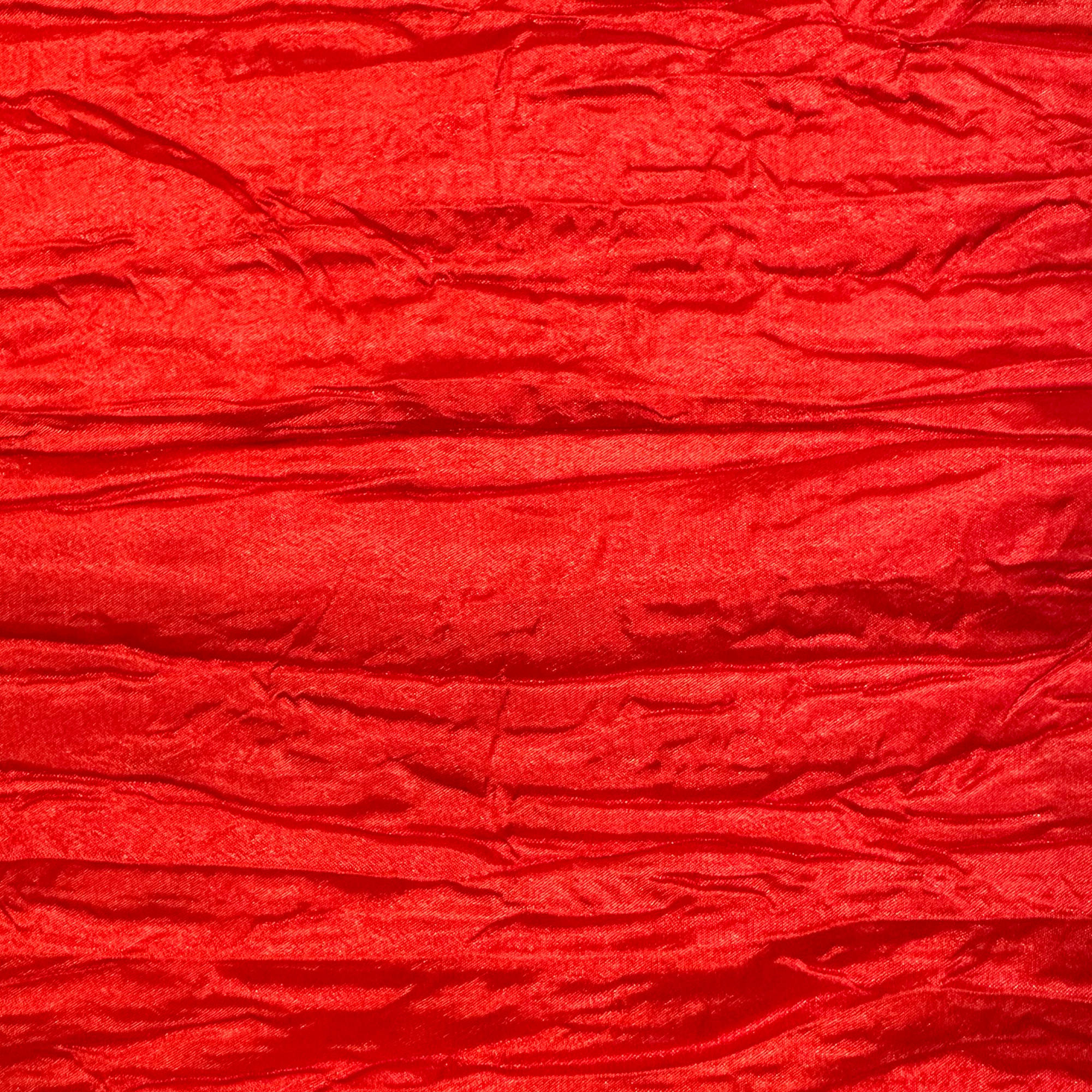 14 x 108 inch Crinkle Taffeta Table Runner Red Zoom