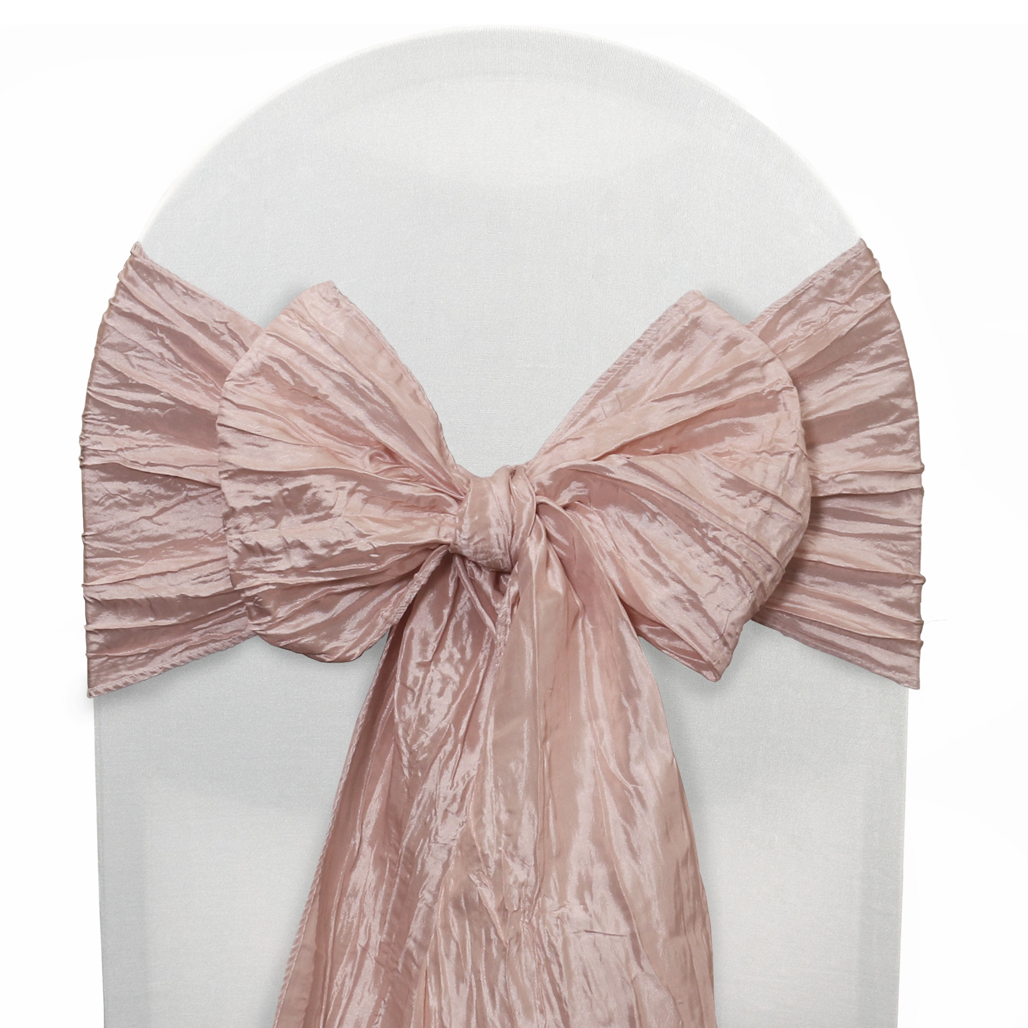 Crinkle Taffeta Chair Sashes Blush