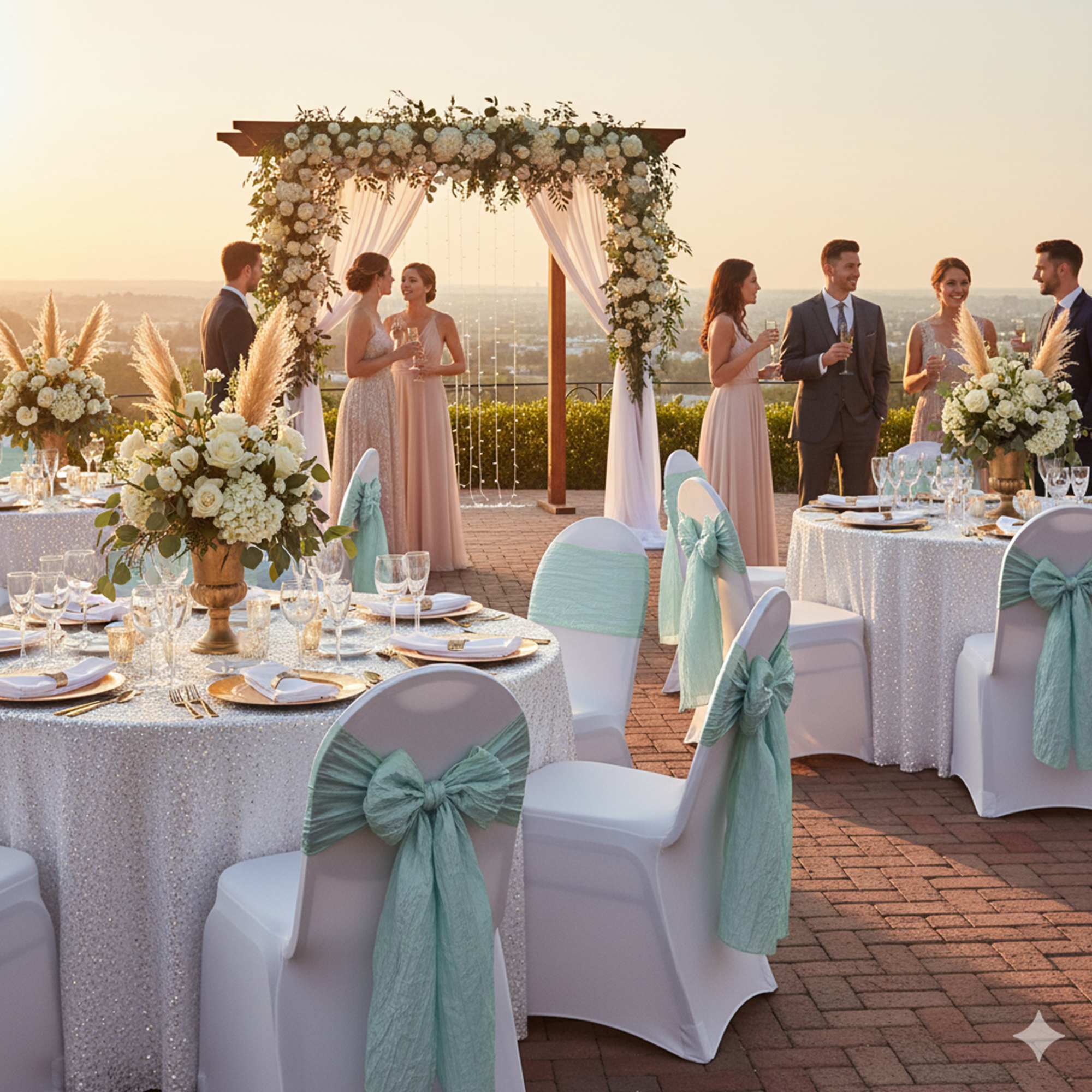 tiffany crinkle taffeta sashes for weddings