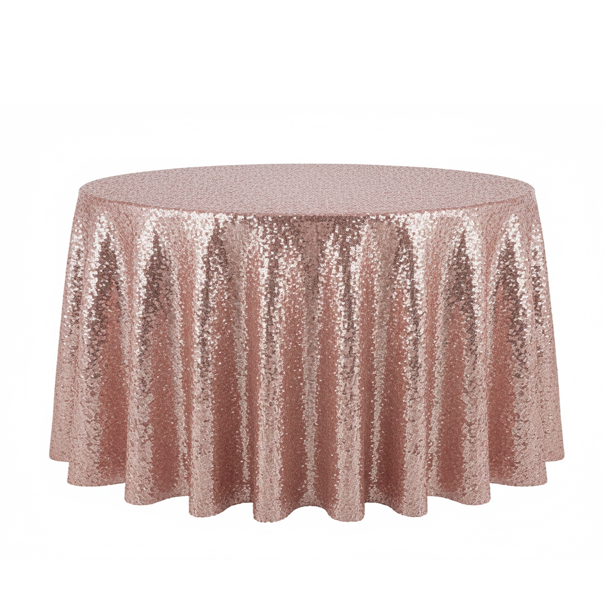 120 inch Round Glitz Sequin Tablecloth Blush
