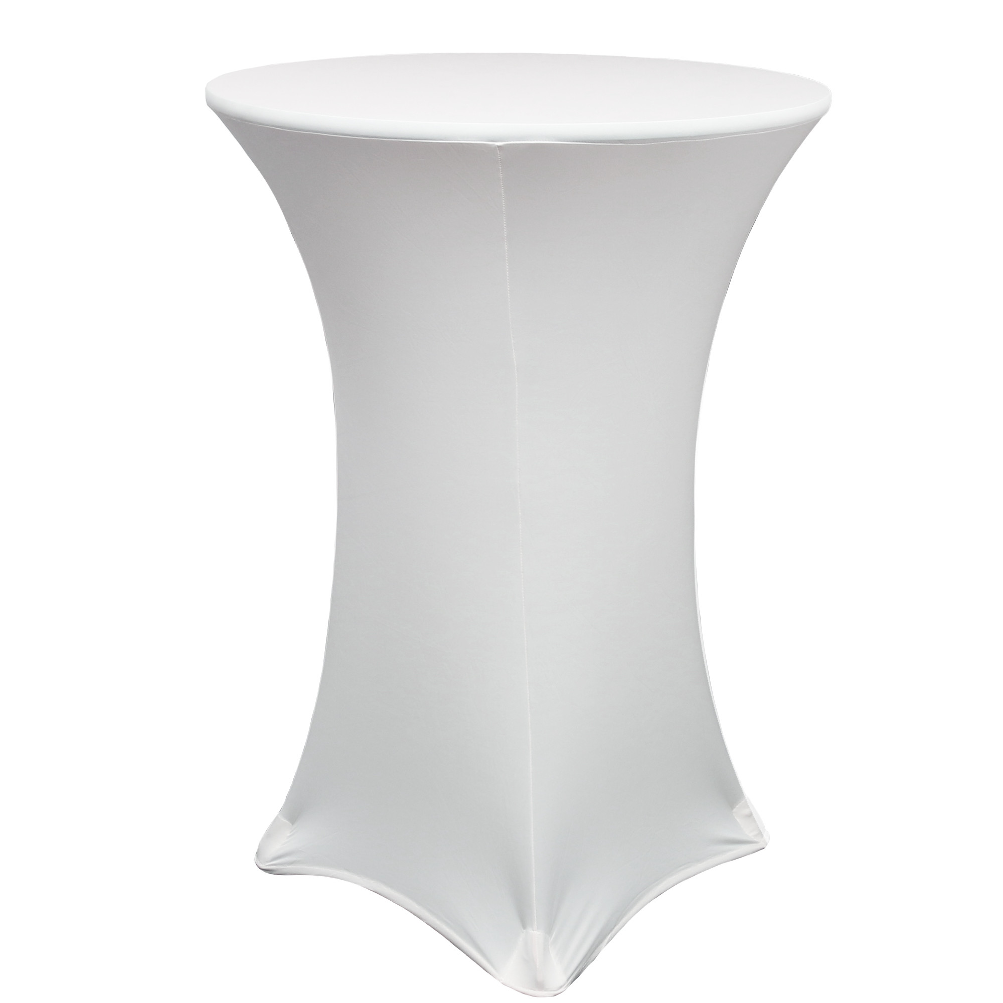 32 inch Highboy Cocktail Round Stretch Spandex Table Covers White