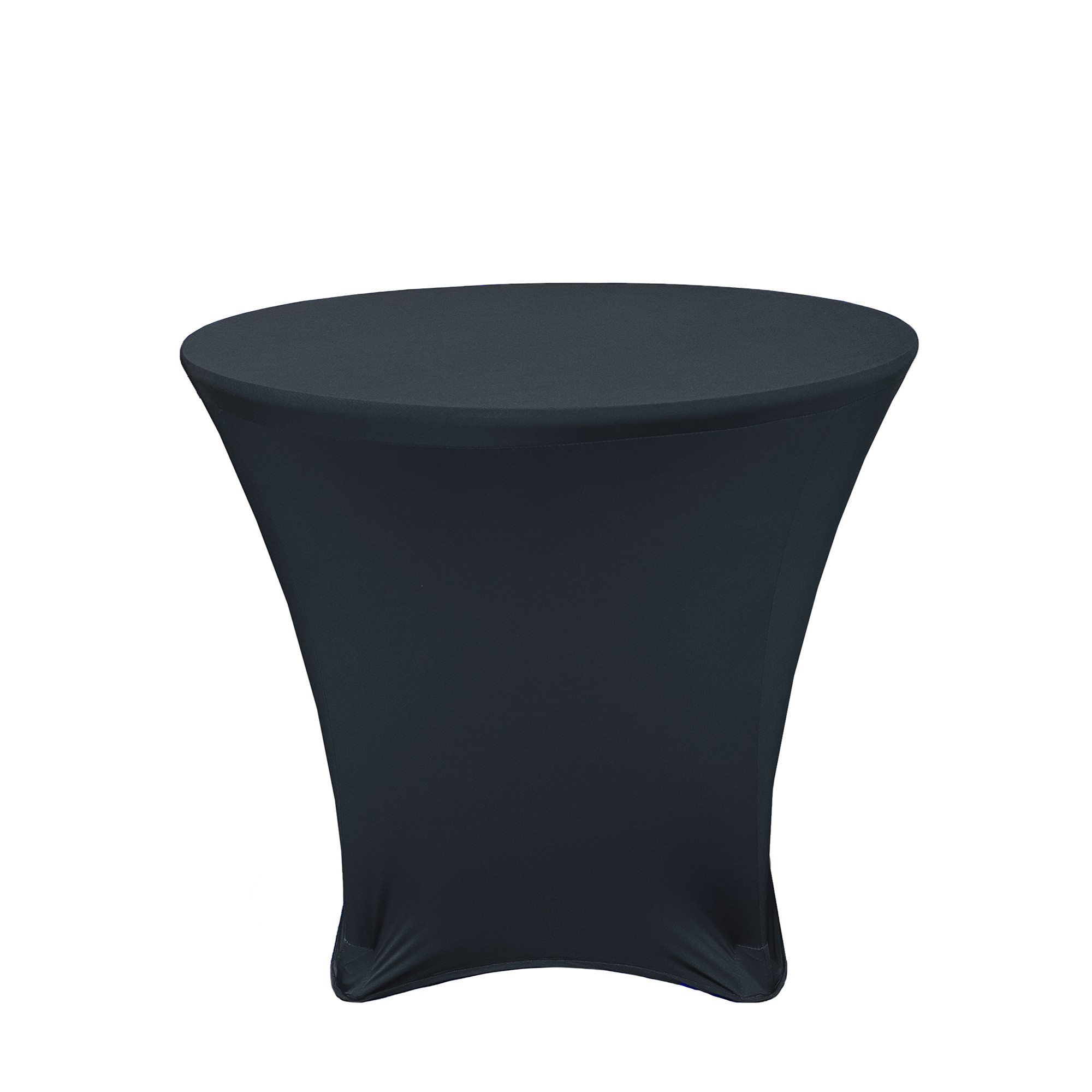 36 x 30 inch Lowboy Cocktail Round Stretch Spandex Table Covers Black